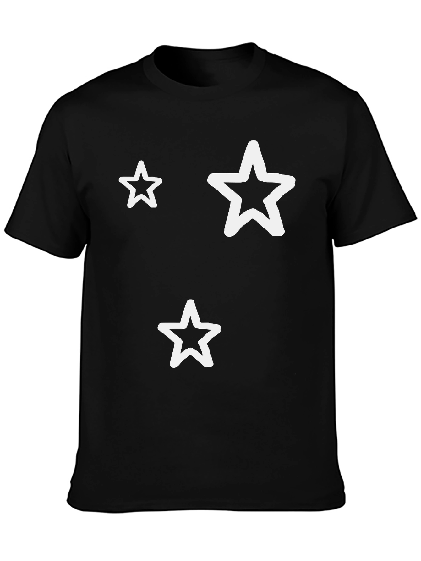 Star Outline Black T-Shirt - Stylish Graphic Tee