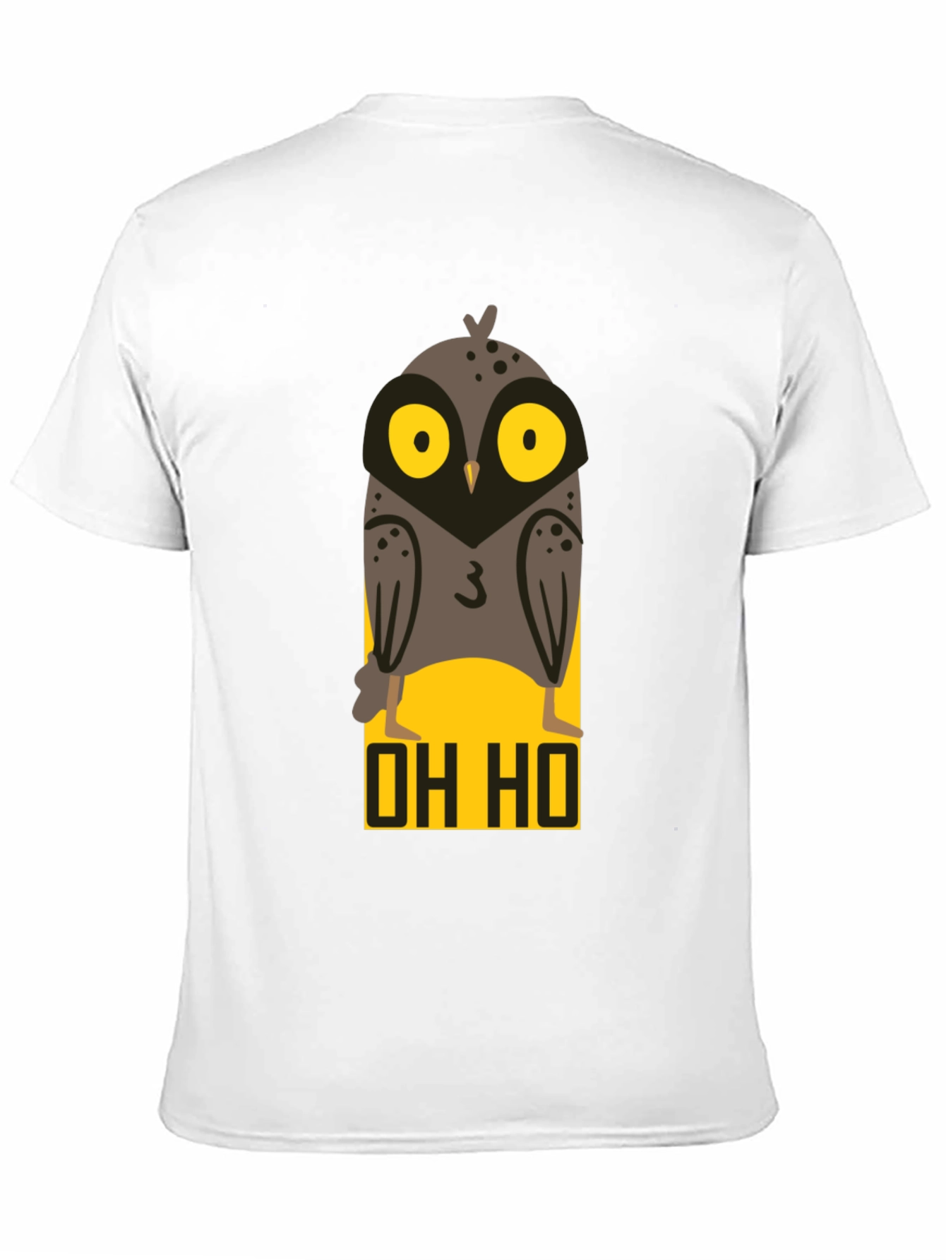 OH HO Owl Graphic T-Shirt - Black Cotton Tee
