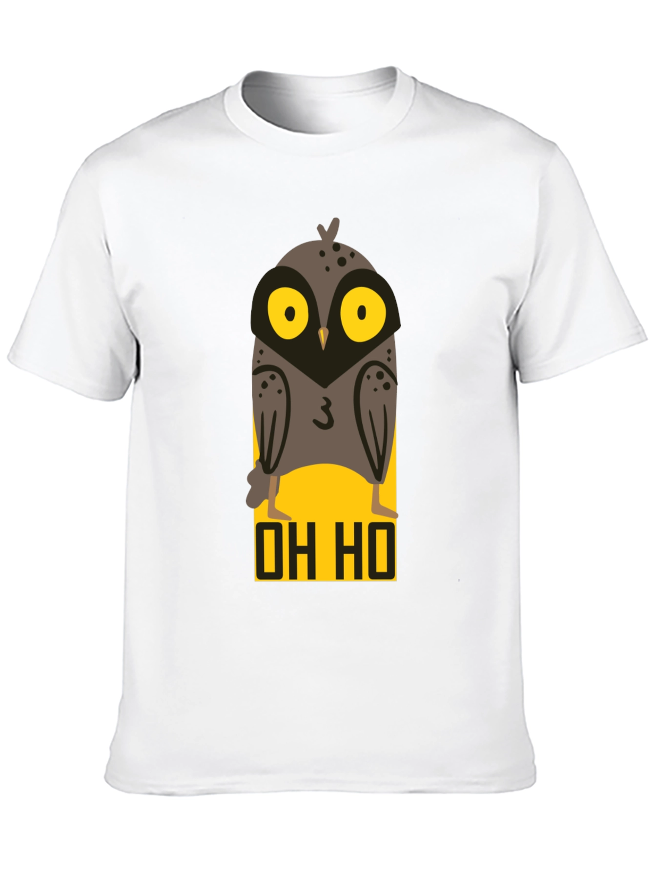 OH HO Owl Graphic T-Shirt - Black Cotton Tee