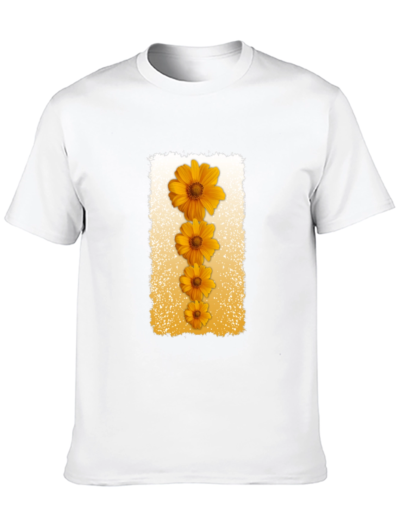 Floral Cascade Black T-Shirt