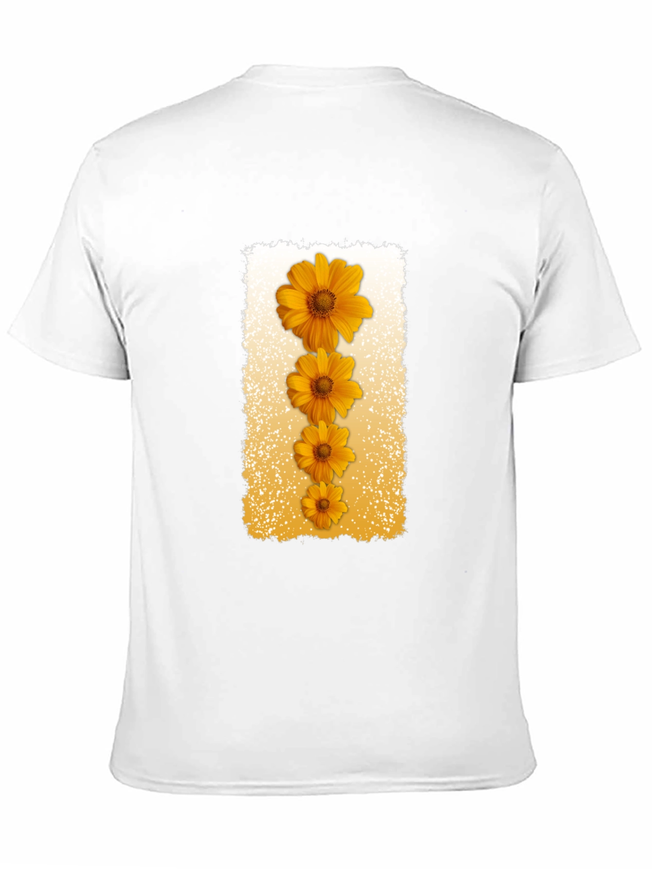 Floral Cascade Black T-Shirt