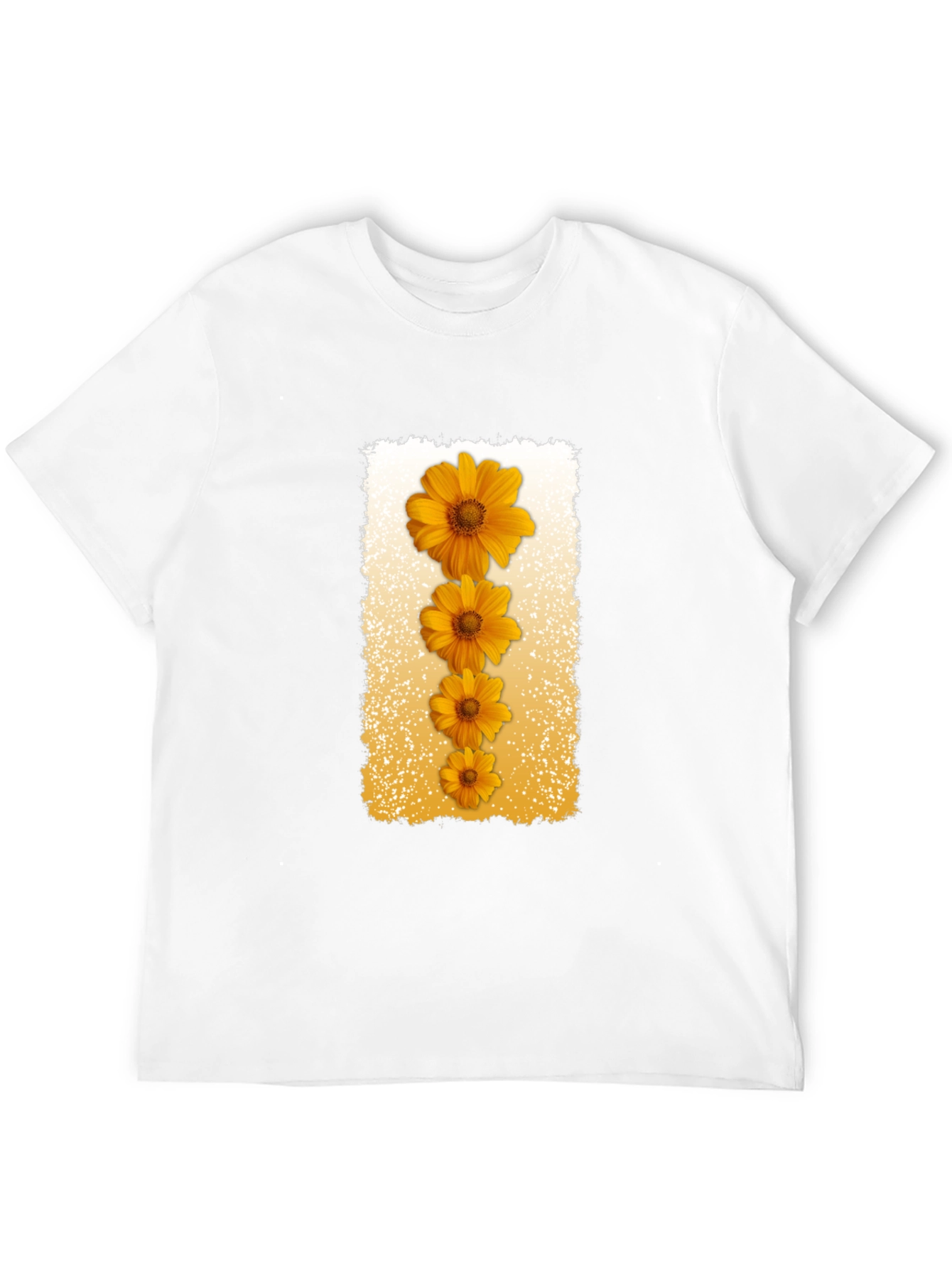 Floral Cascade Black T-Shirt