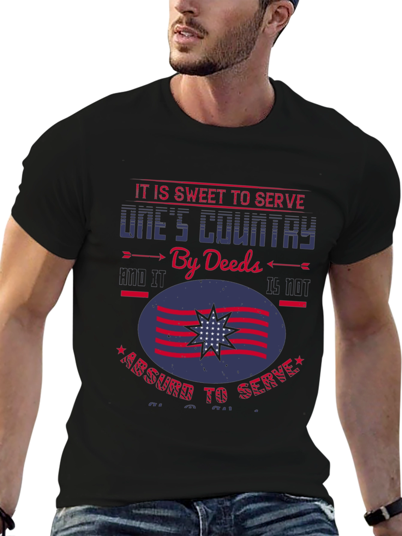 Patriotic Graphic Tee: Sweet to Serve