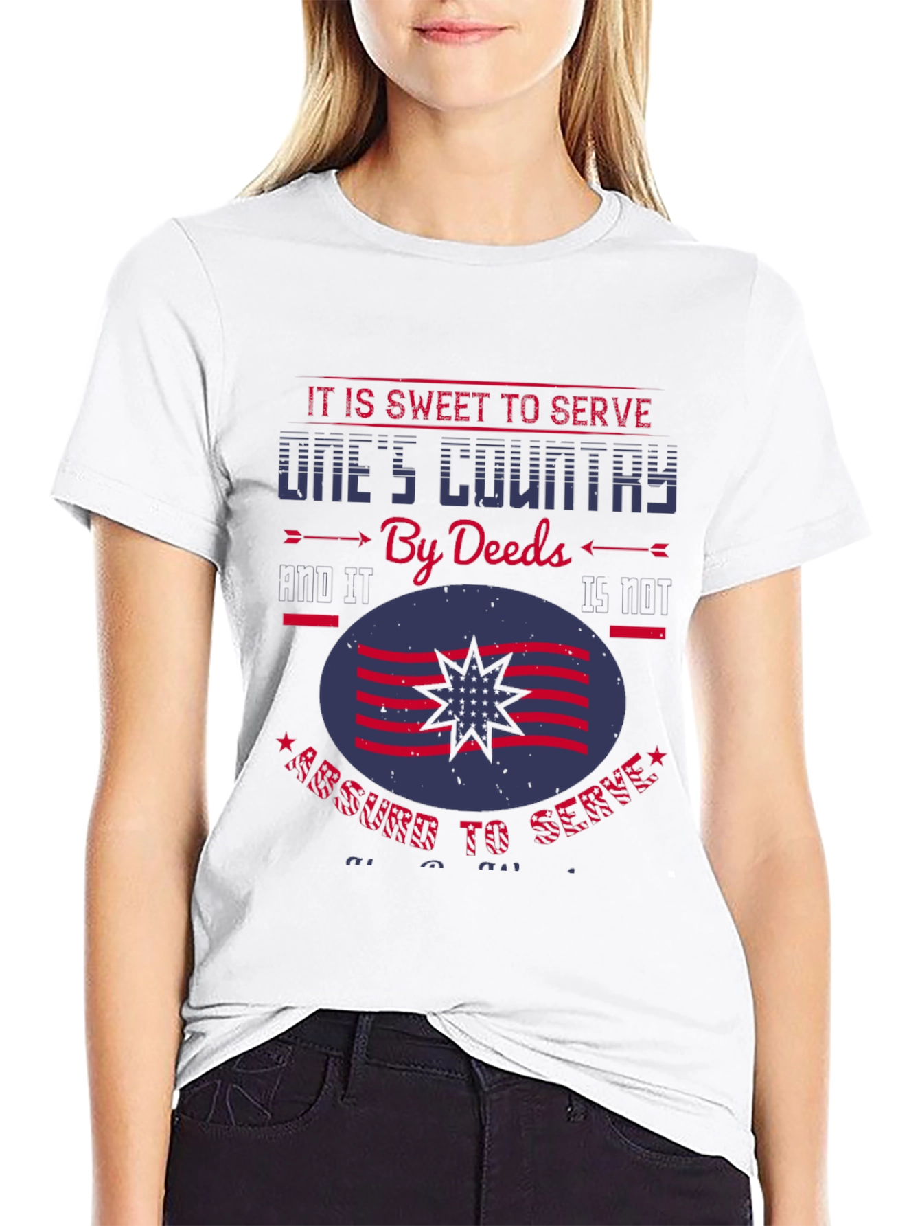 Patriotic Graphic Tee: Sweet to Serve