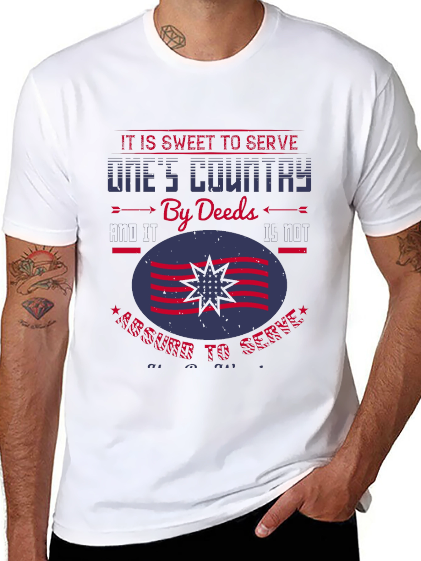Patriotic Graphic Tee: Sweet to Serve