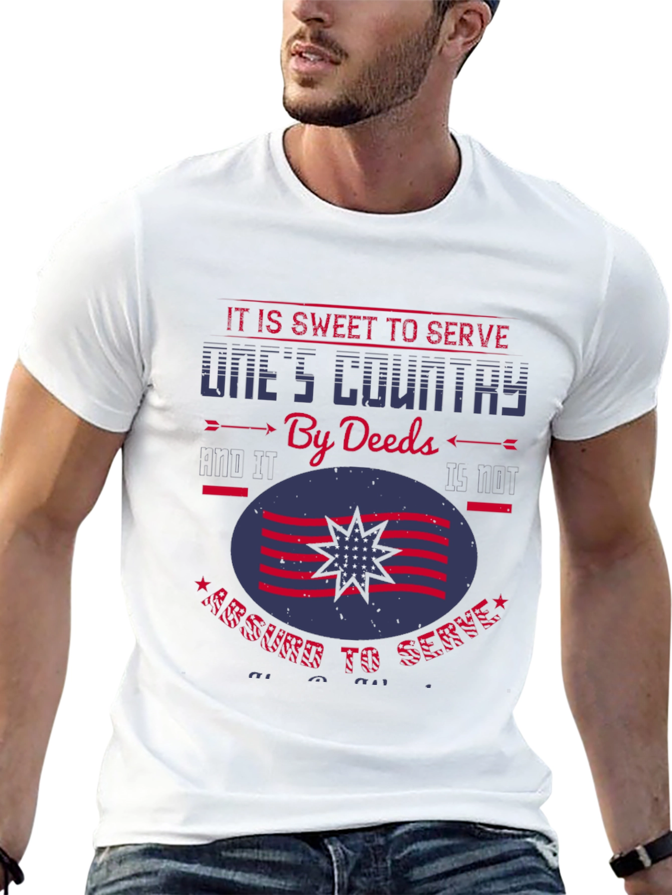 Patriotic Graphic Tee: Sweet to Serve