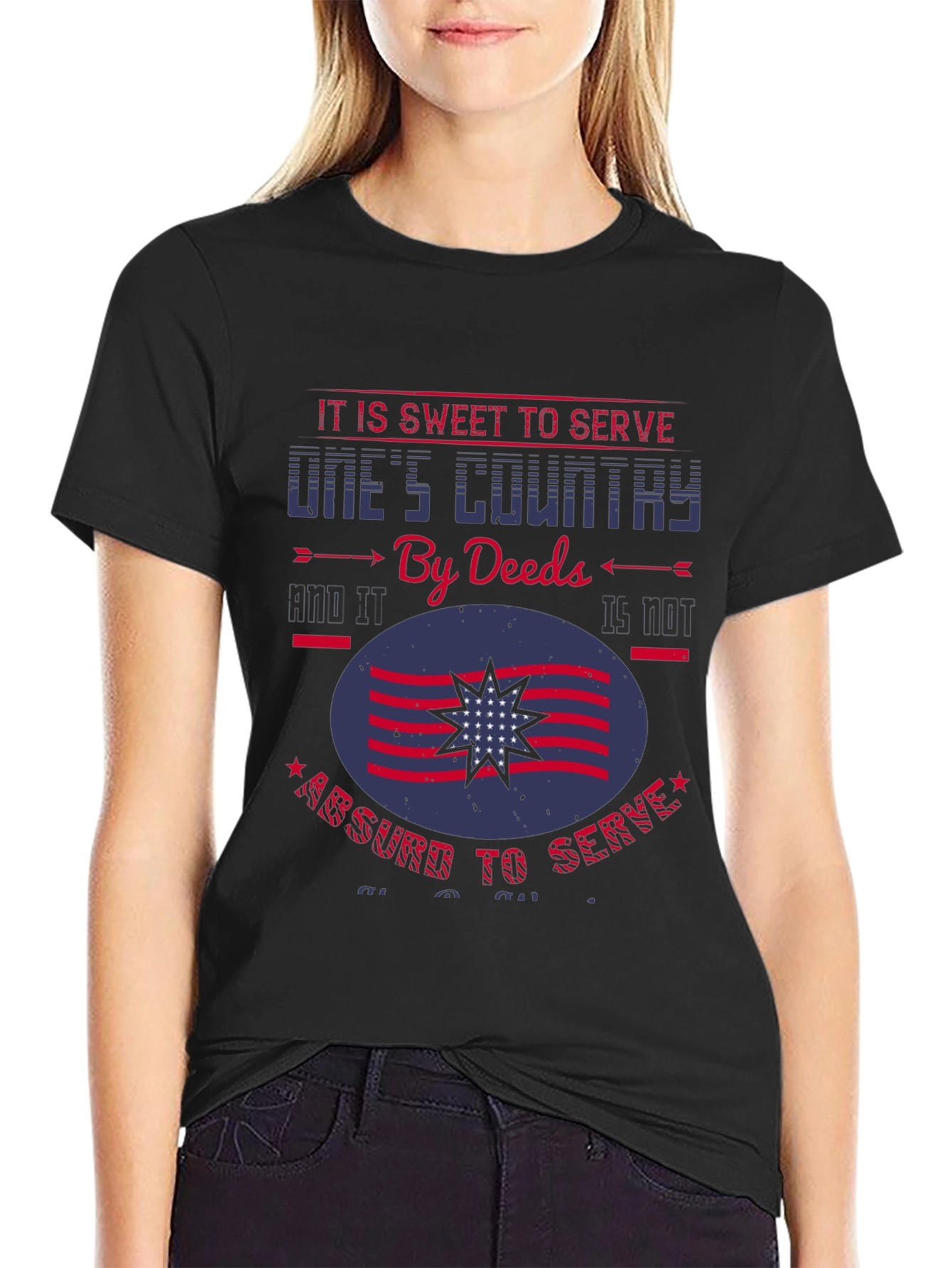 Patriotic Graphic Tee: Sweet to Serve