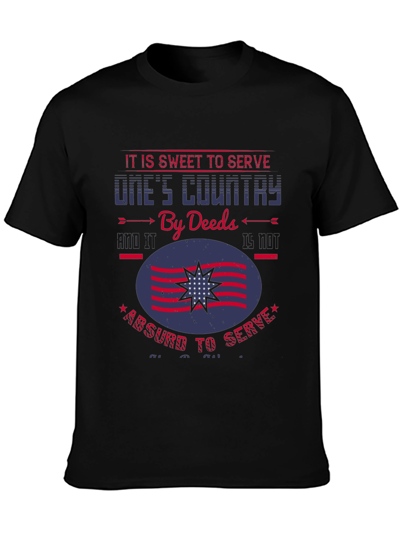 Patriotic Graphic Tee: Sweet to Serve