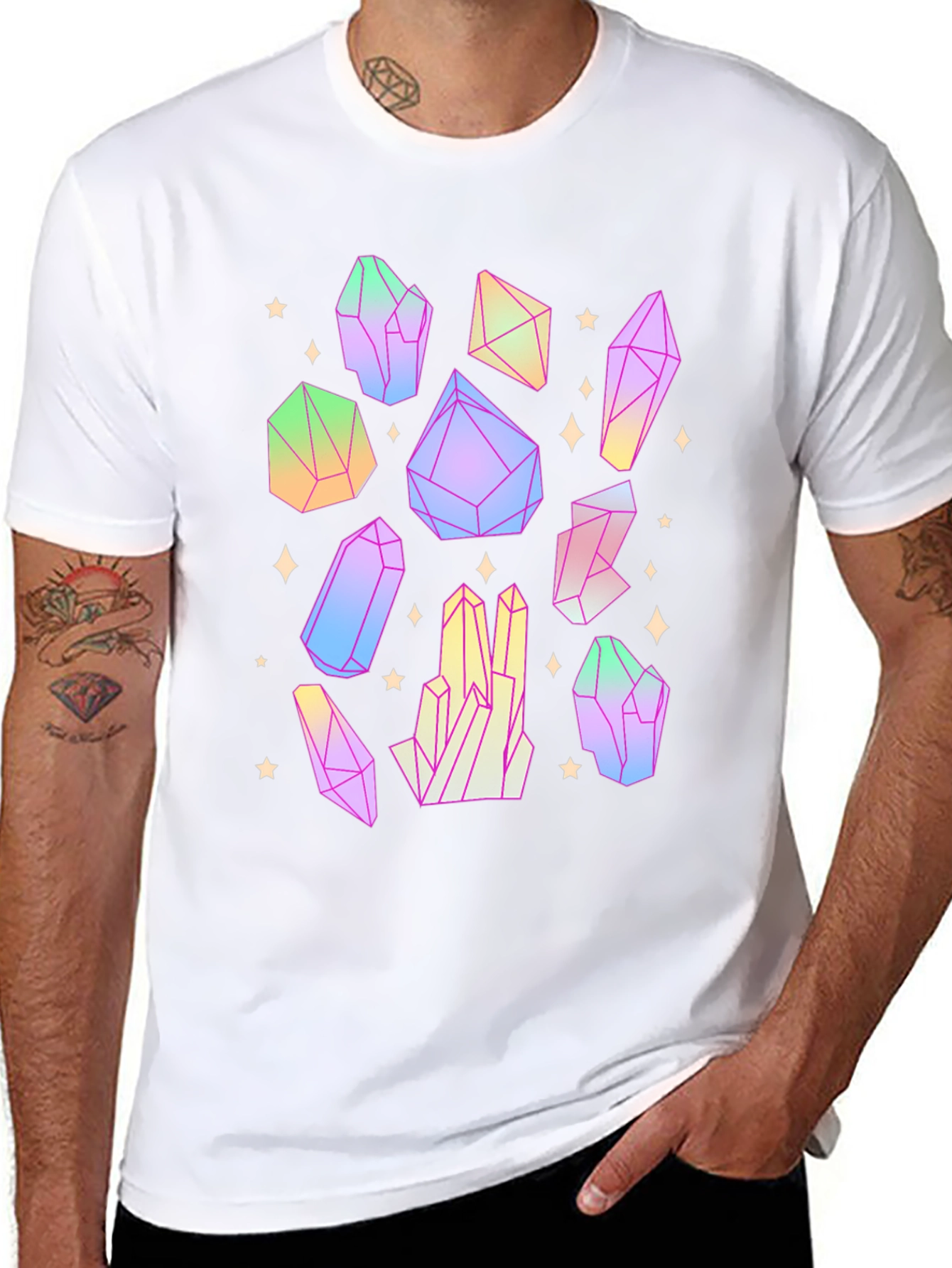 Crystal T-Shirt - Geometric Design