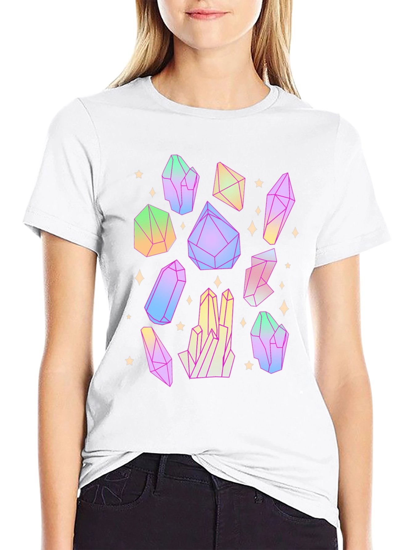 Crystal T-Shirt - Geometric Design