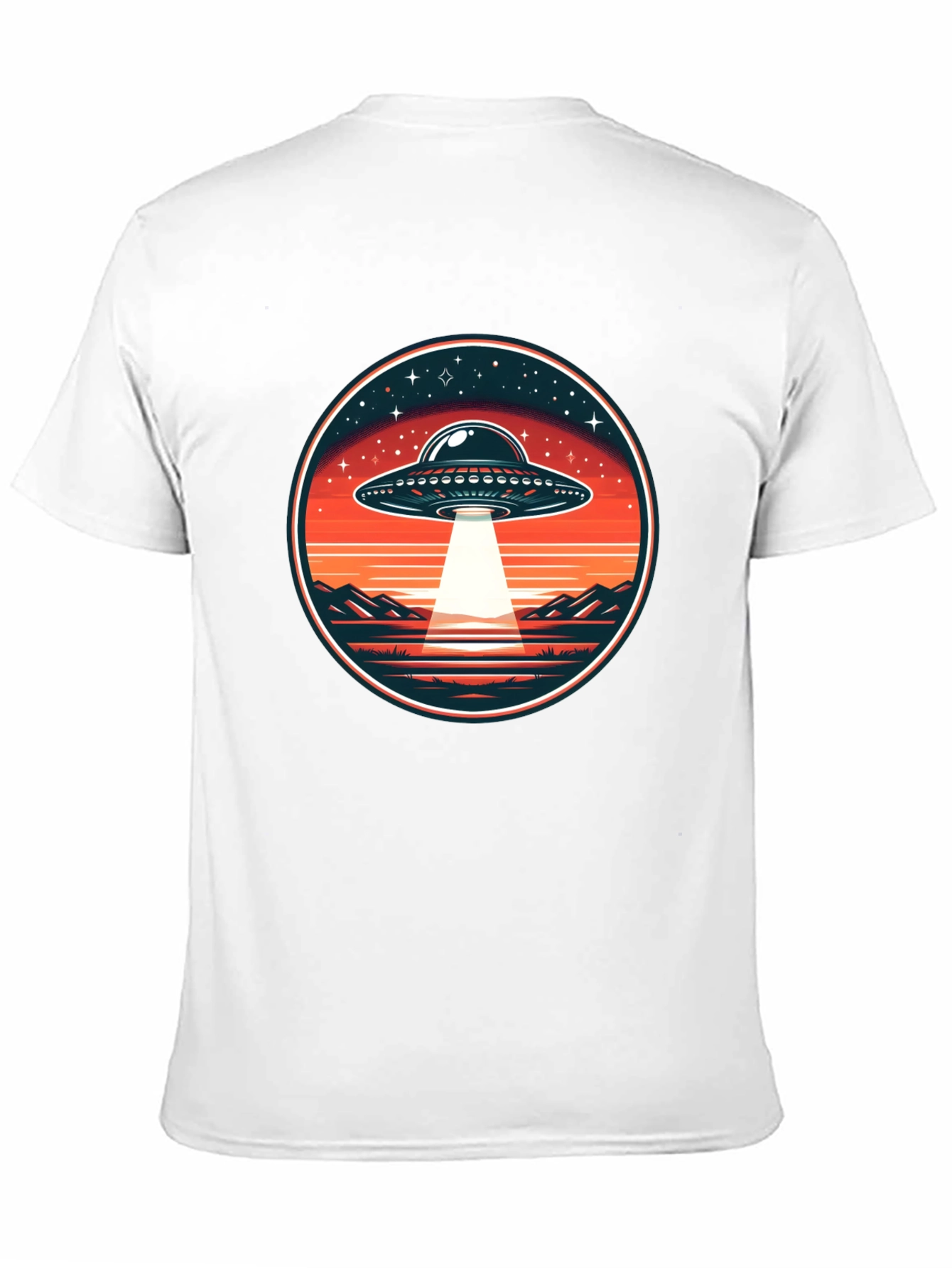 Retro UFO Abduction Graphic Tee