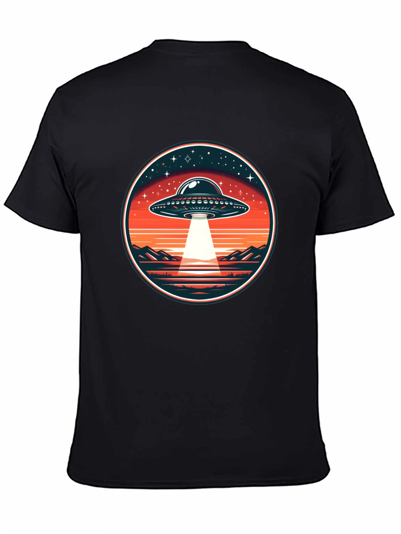 Retro UFO Abduction Graphic Tee
