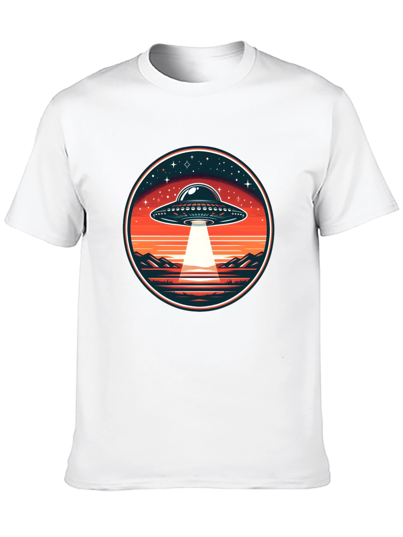 Retro UFO Abduction Graphic Tee