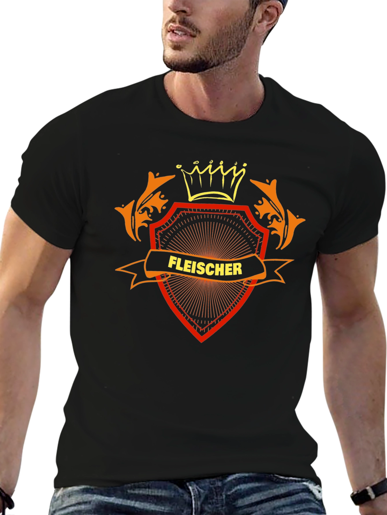 Fleischer Family Crest Black T-Shirt