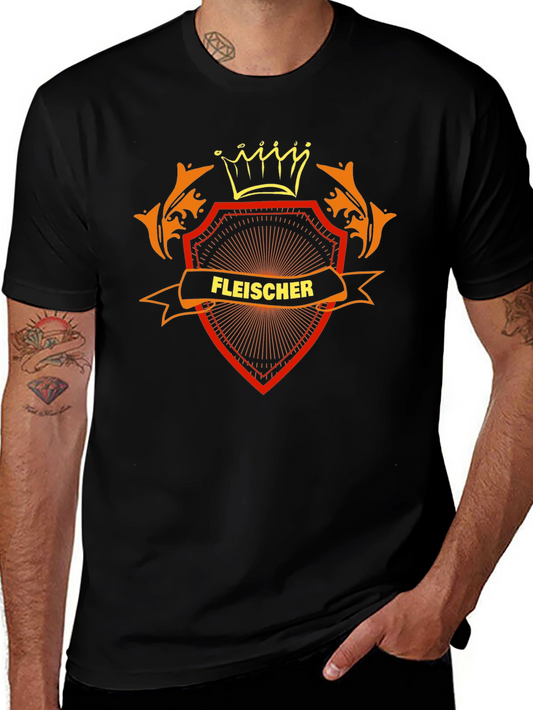 Fleischer Family Crest Black T-Shirt