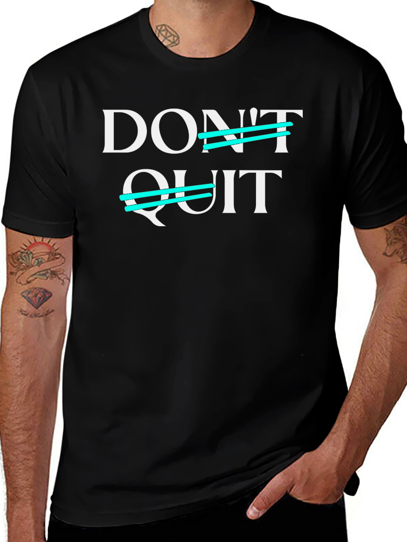 Dont Quit Motivation T-Shirt - Black