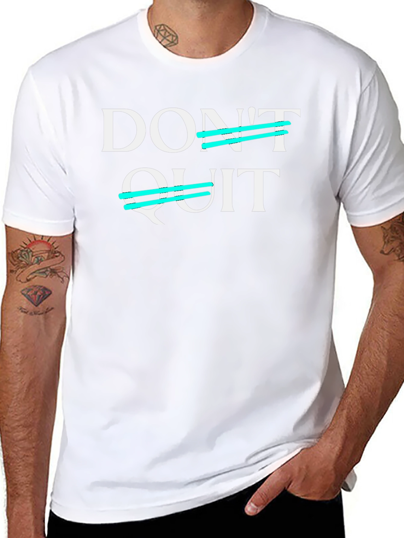 Dont Quit Motivation T-Shirt - Black