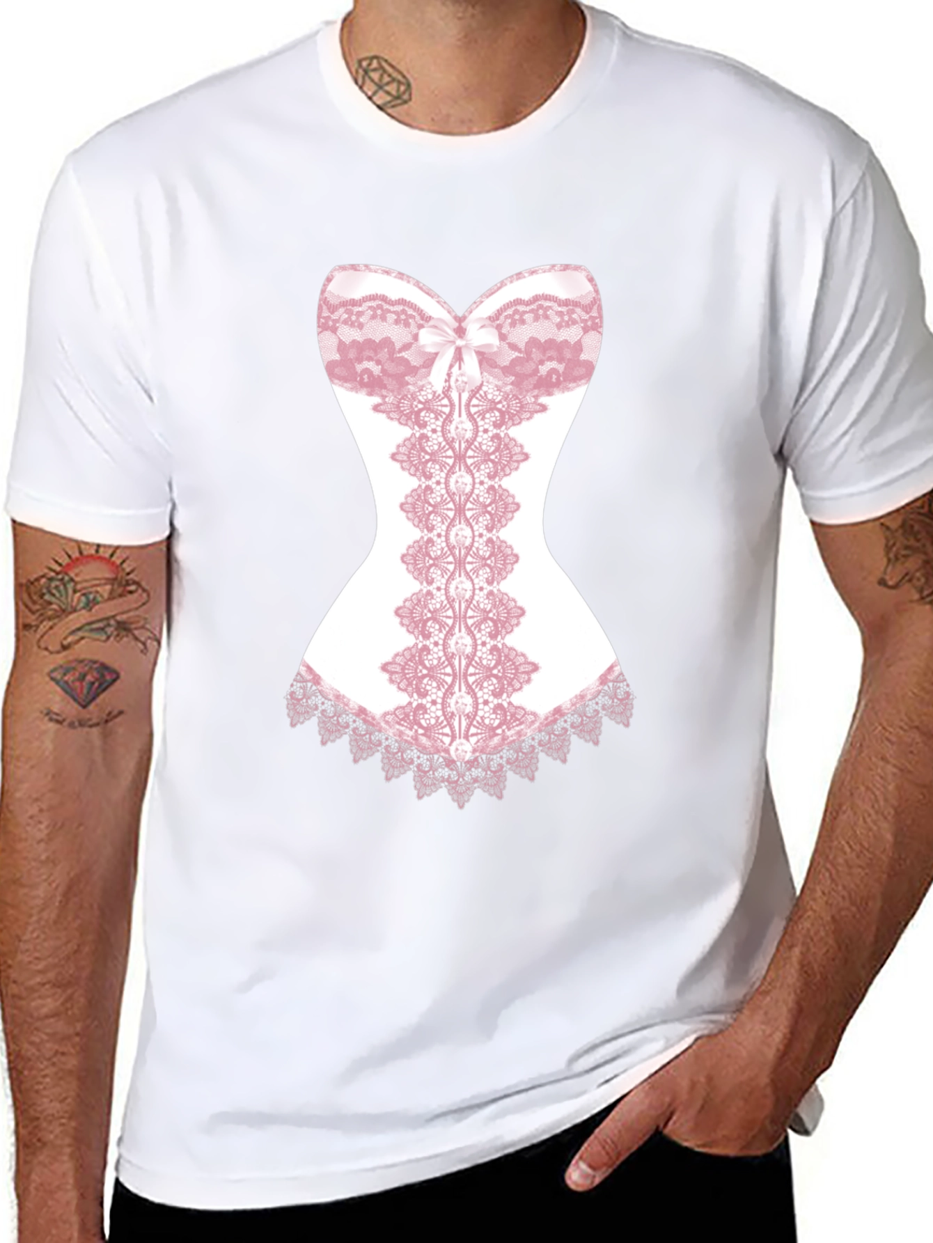 Novelty Corset Graphic T-Shirt