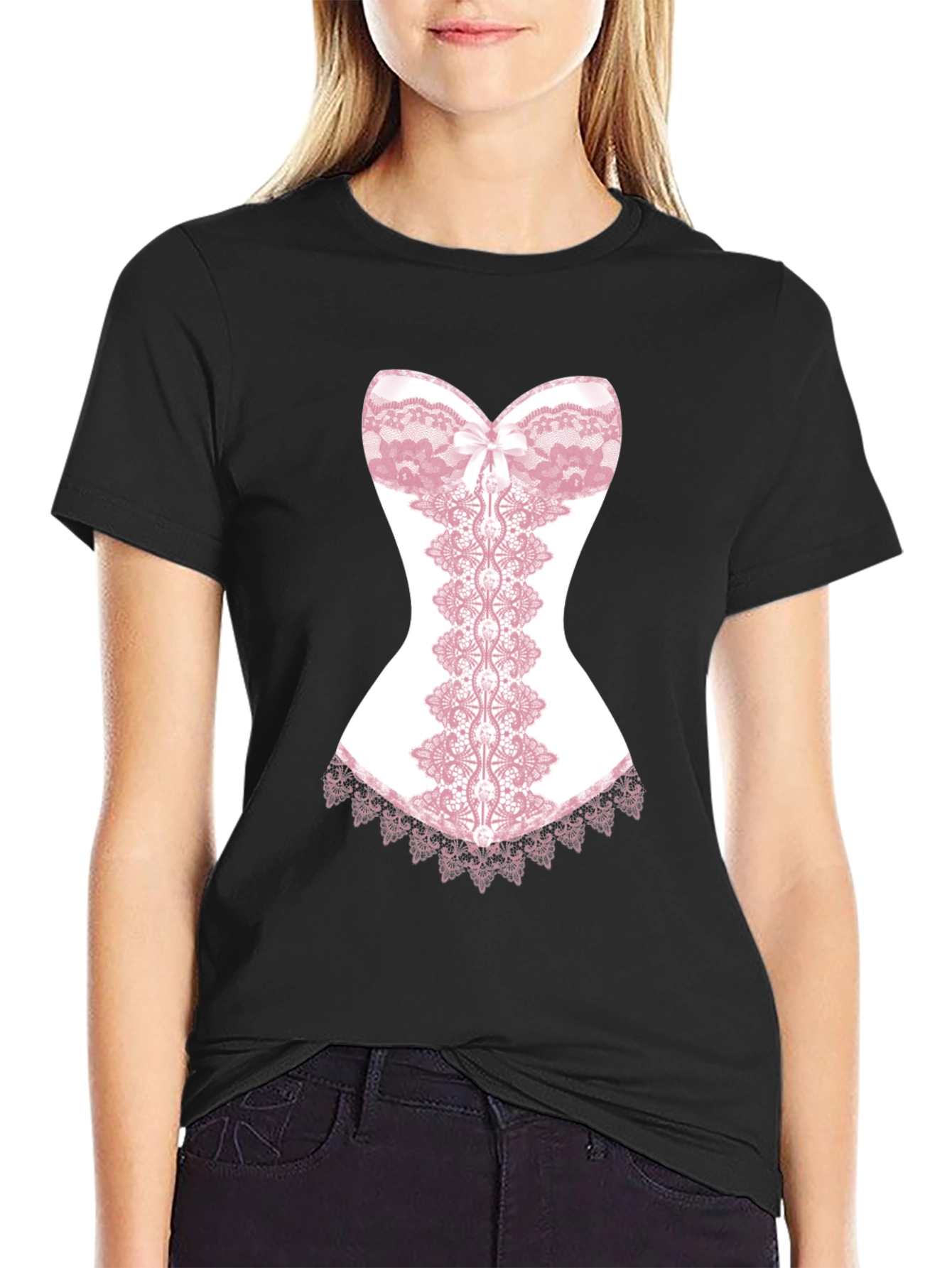 Novelty Corset Graphic T-Shirt