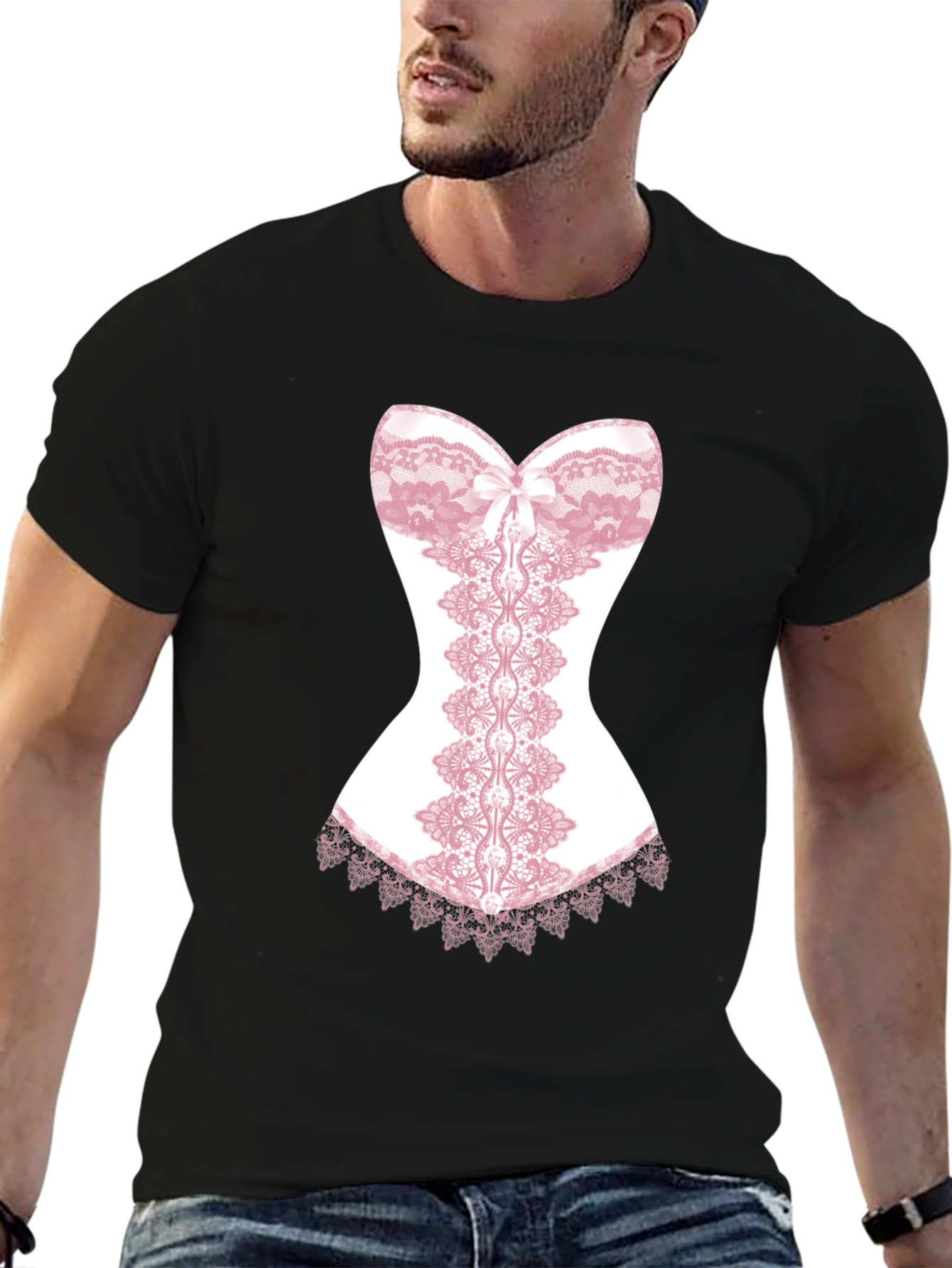 Novelty Corset Graphic T-Shirt