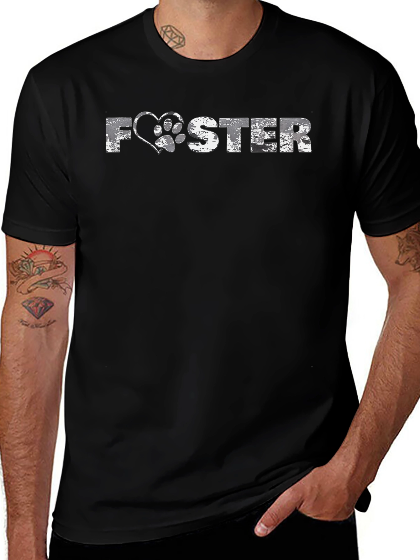 Foster Paw Print Heart Graphic Tee