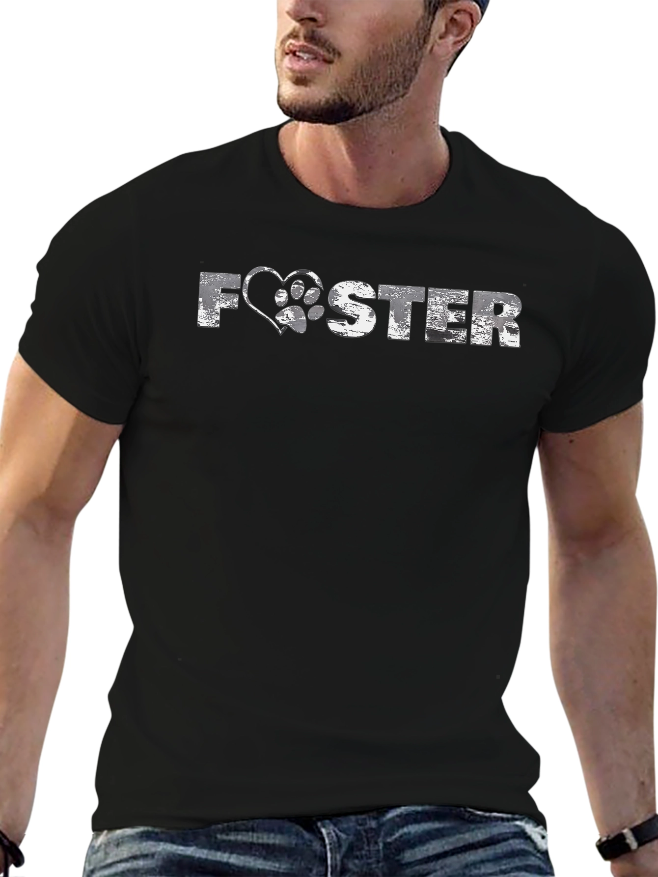Foster Paw Print Heart Graphic Tee