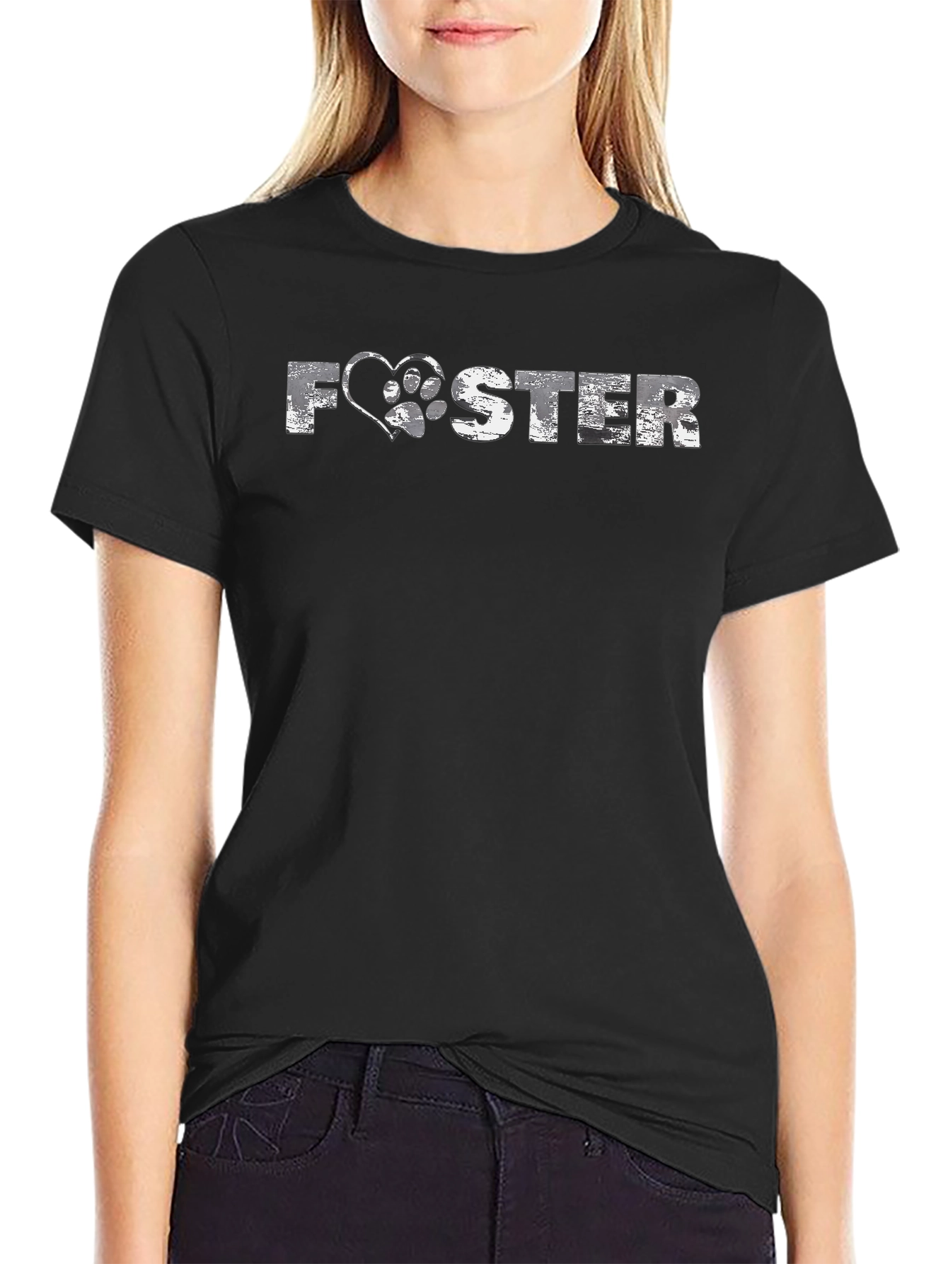 Foster Paw Print Heart Graphic Tee