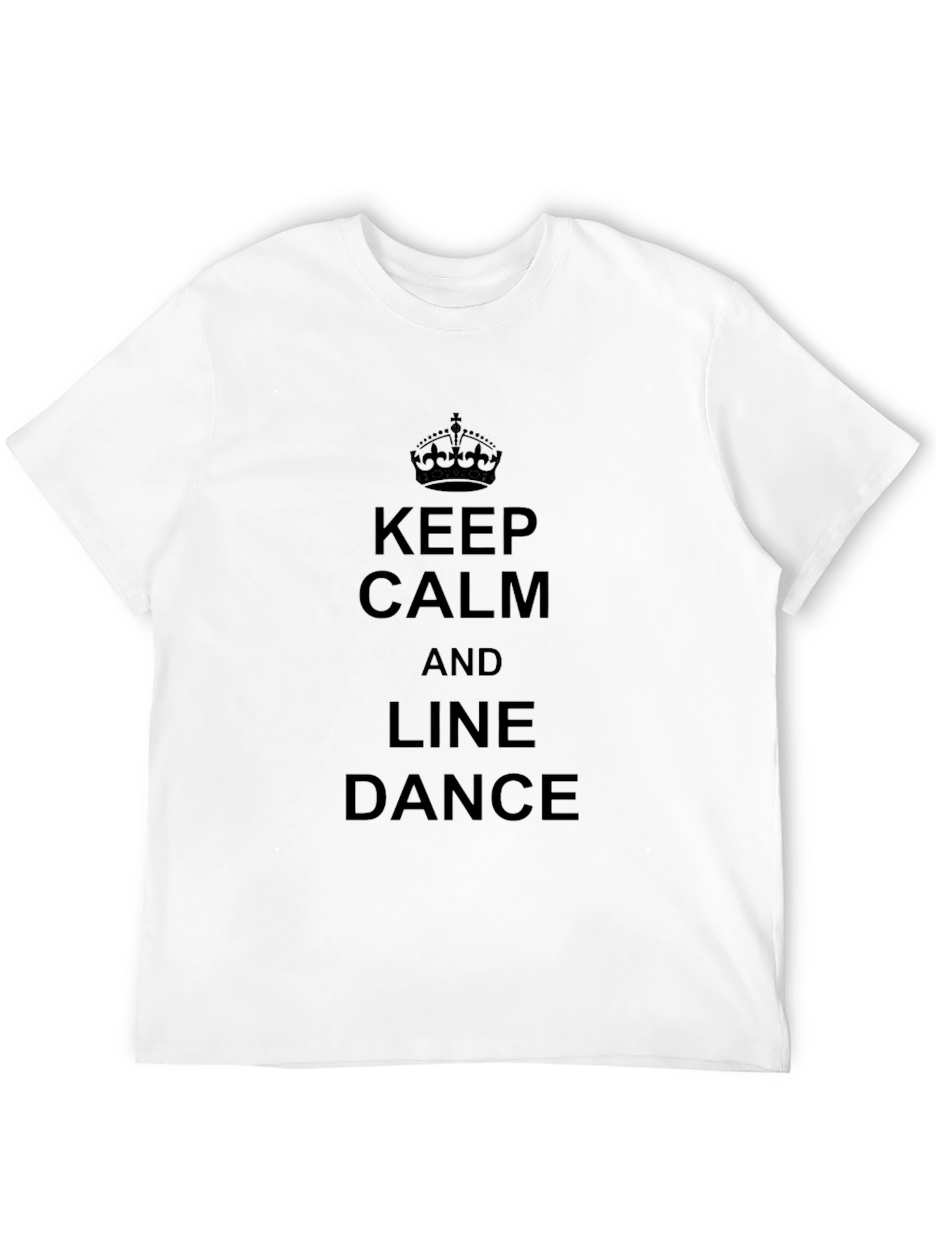 Keep Calm and Line Dance Black T-Shirt