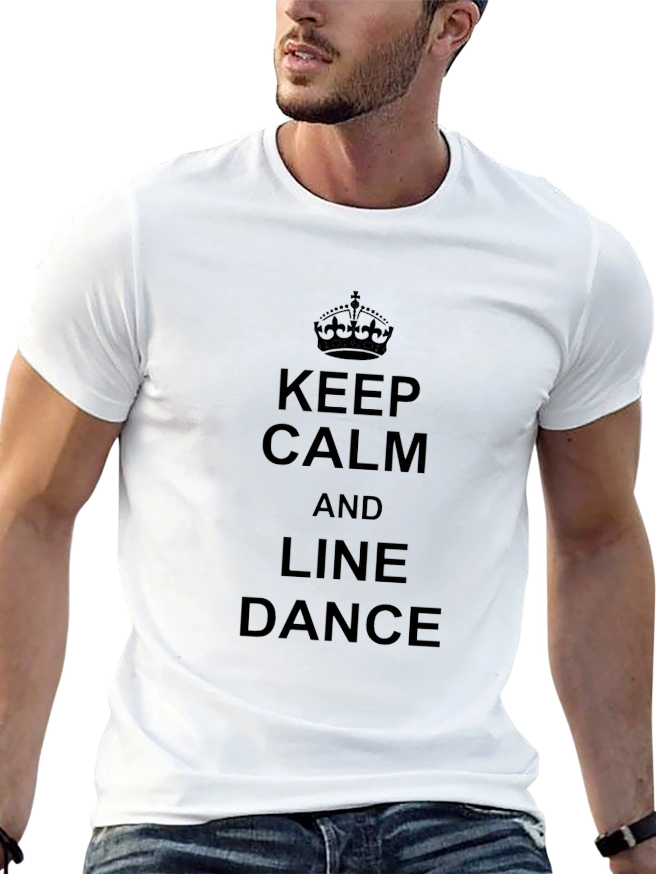 Keep Calm and Line Dance Black T-Shirt