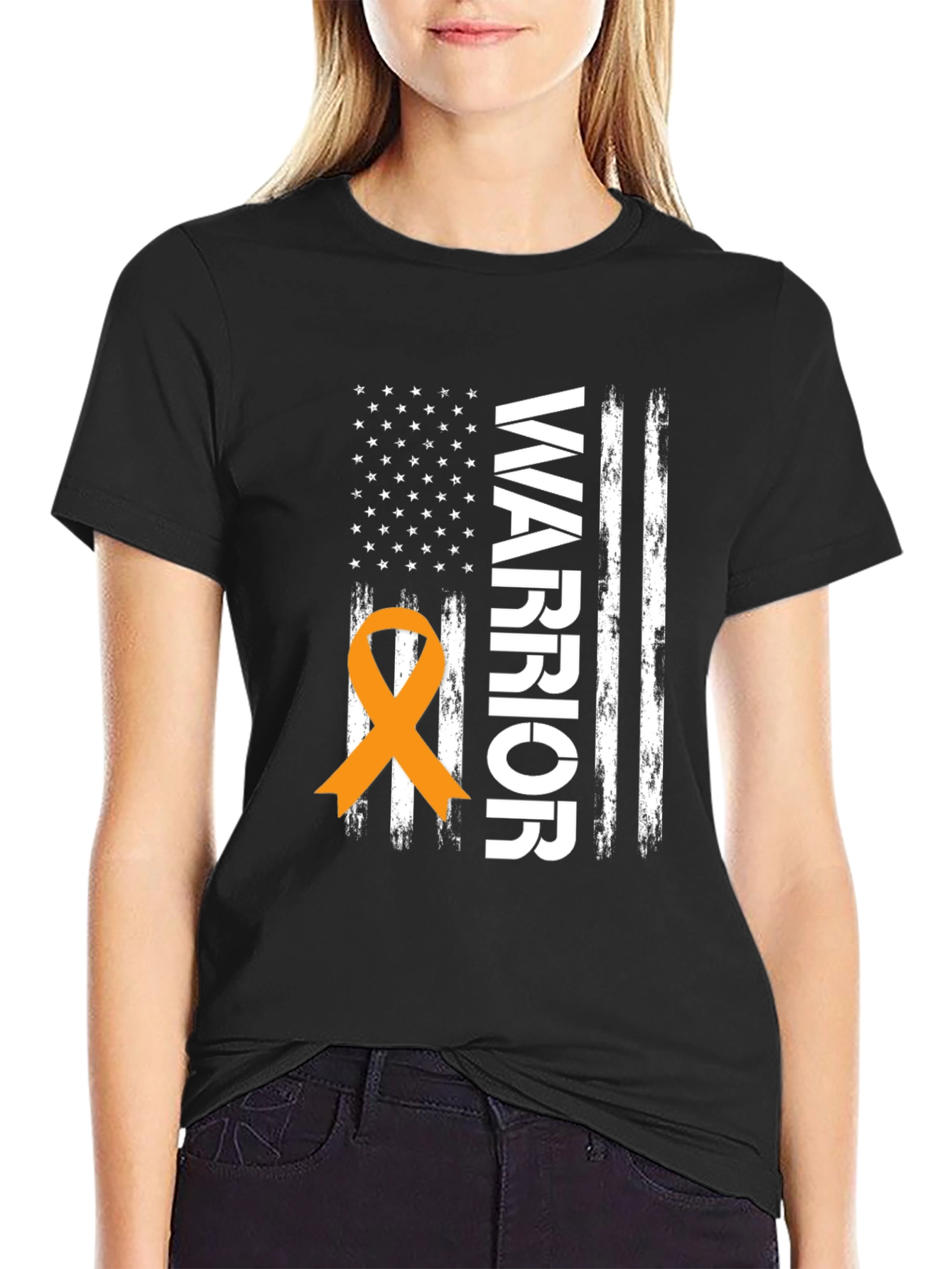 Warrior Ribbon Flag Graphic Tee