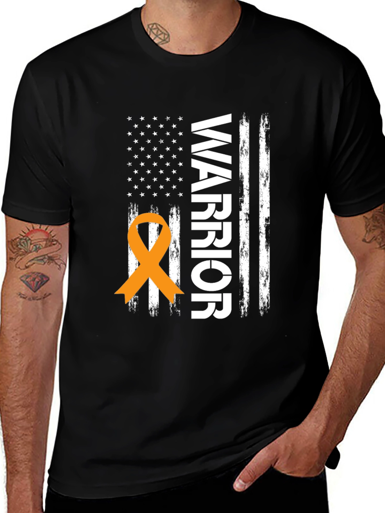 Warrior Ribbon Flag Graphic Tee