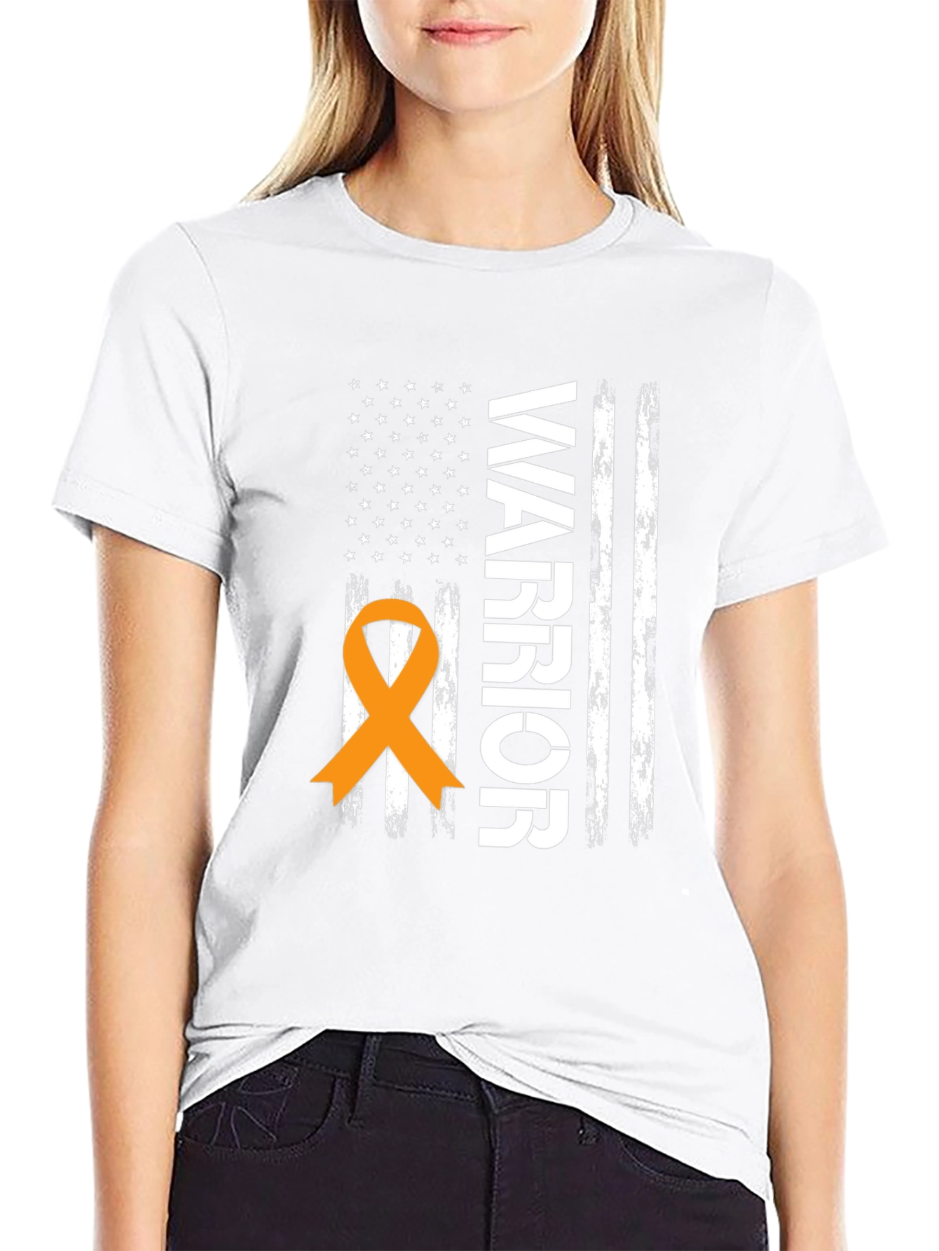 Warrior Ribbon Flag Graphic Tee