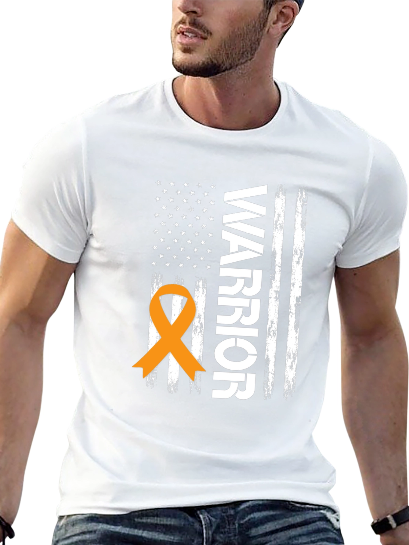 Warrior Ribbon Flag Graphic Tee