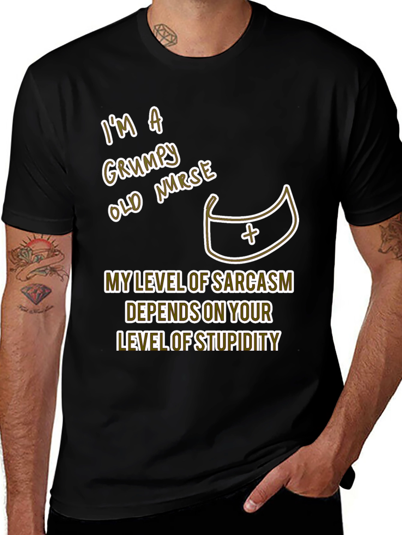 Grumpy Nurse T-Shirt Sarcastic Humor Tee