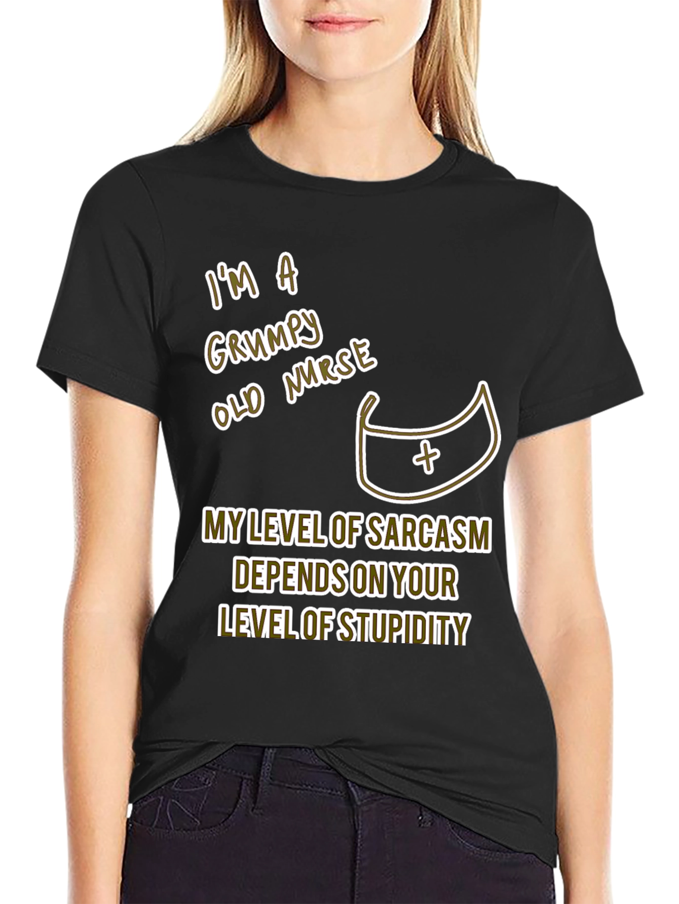 Grumpy Nurse T-Shirt Sarcastic Humor Tee