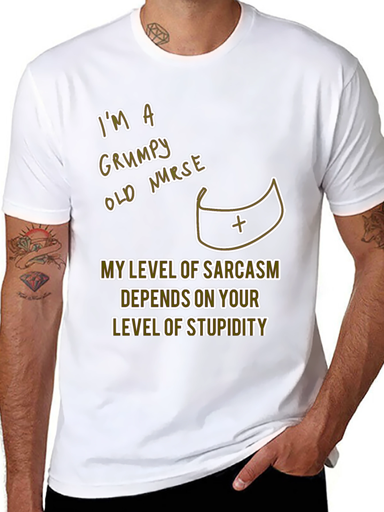 Grumpy Nurse T-Shirt Sarcastic Humor Tee