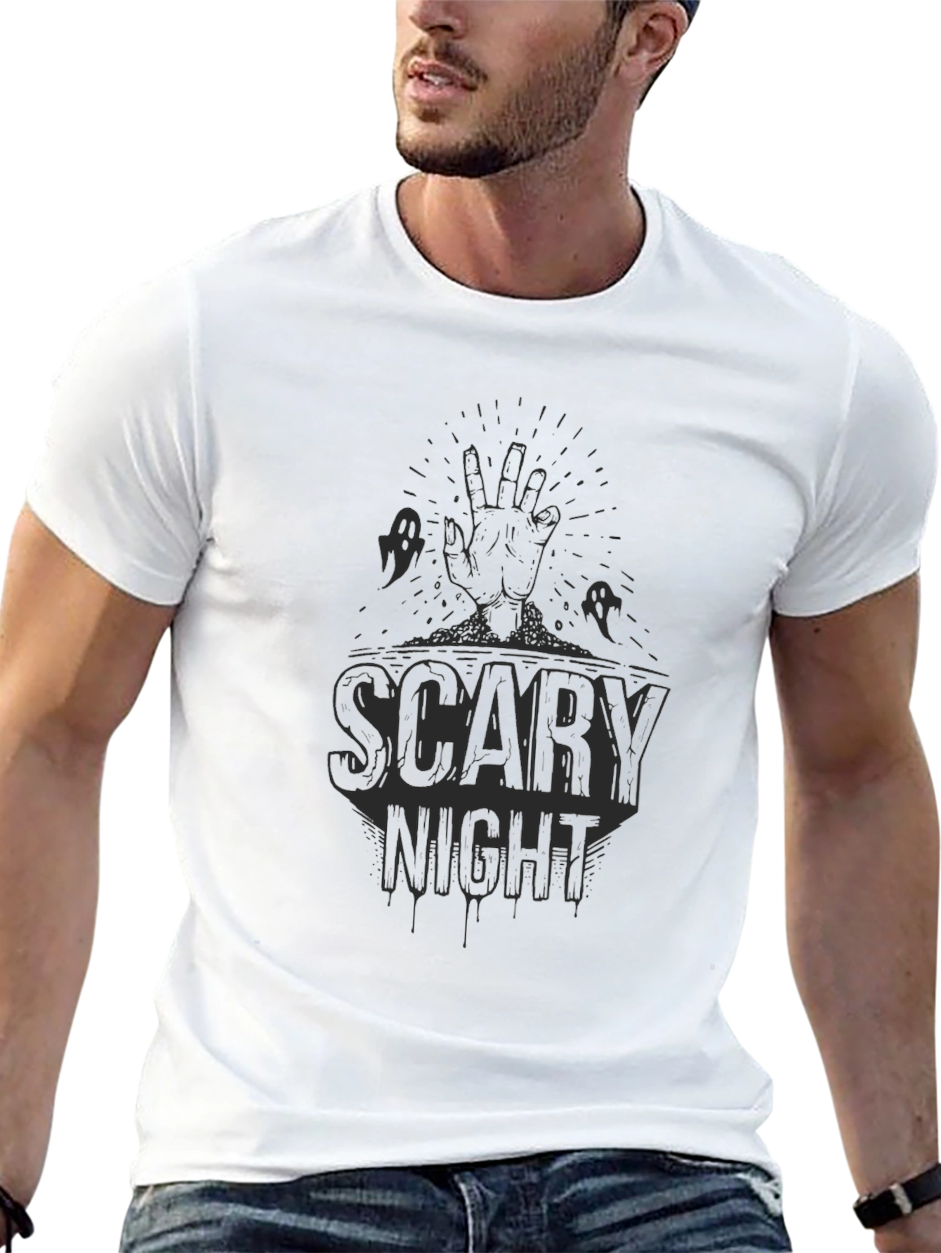Scary Night Halloween Graphic Tee