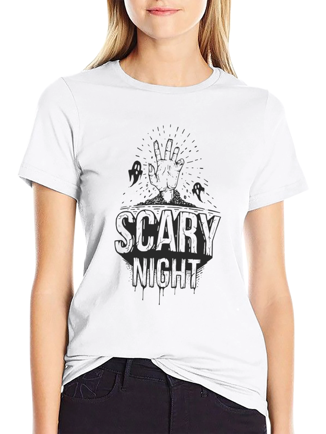 Scary Night Halloween Graphic Tee