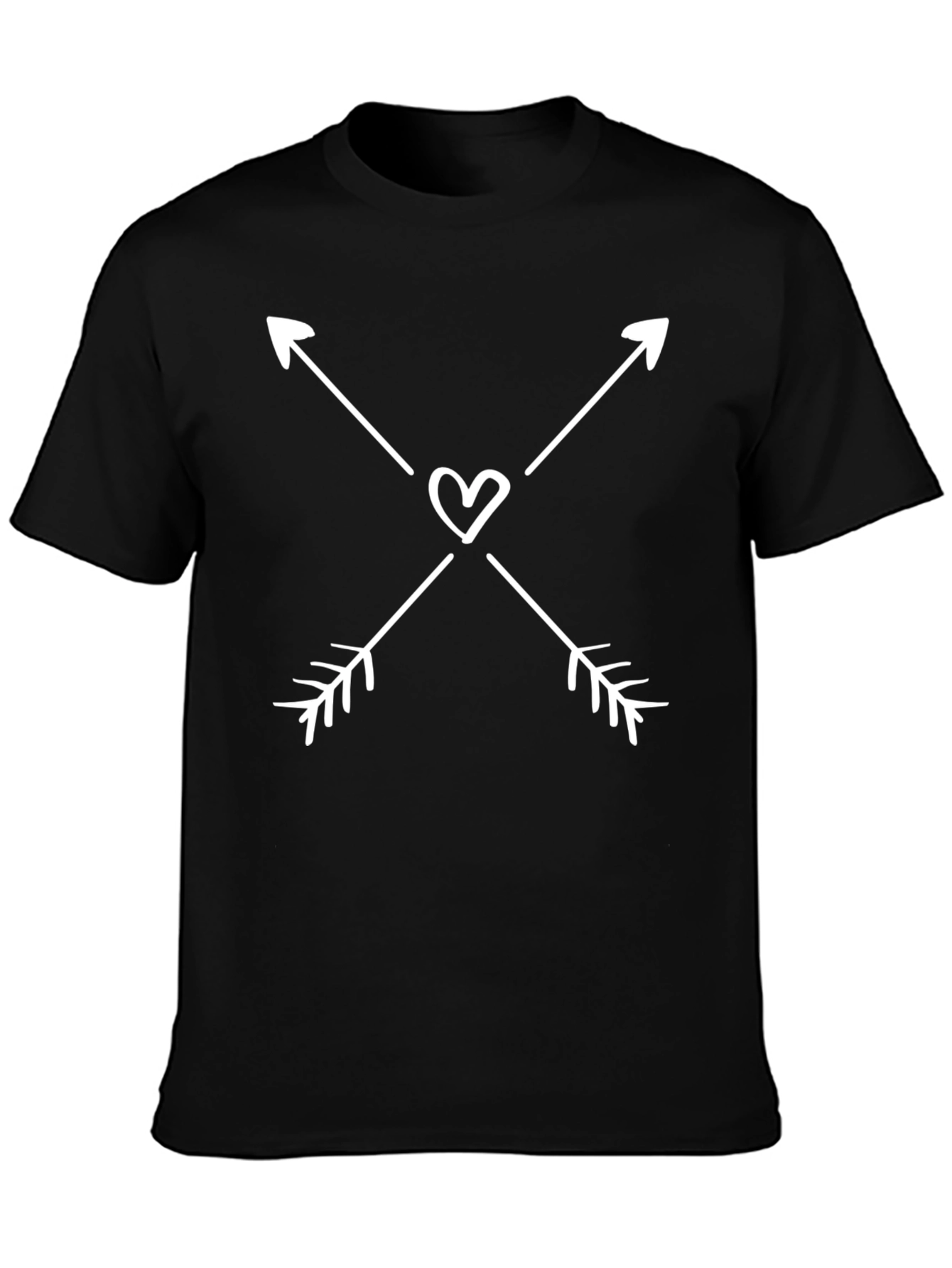 Heart & Arrow Graphic Tee - Mens Black T-Shirt