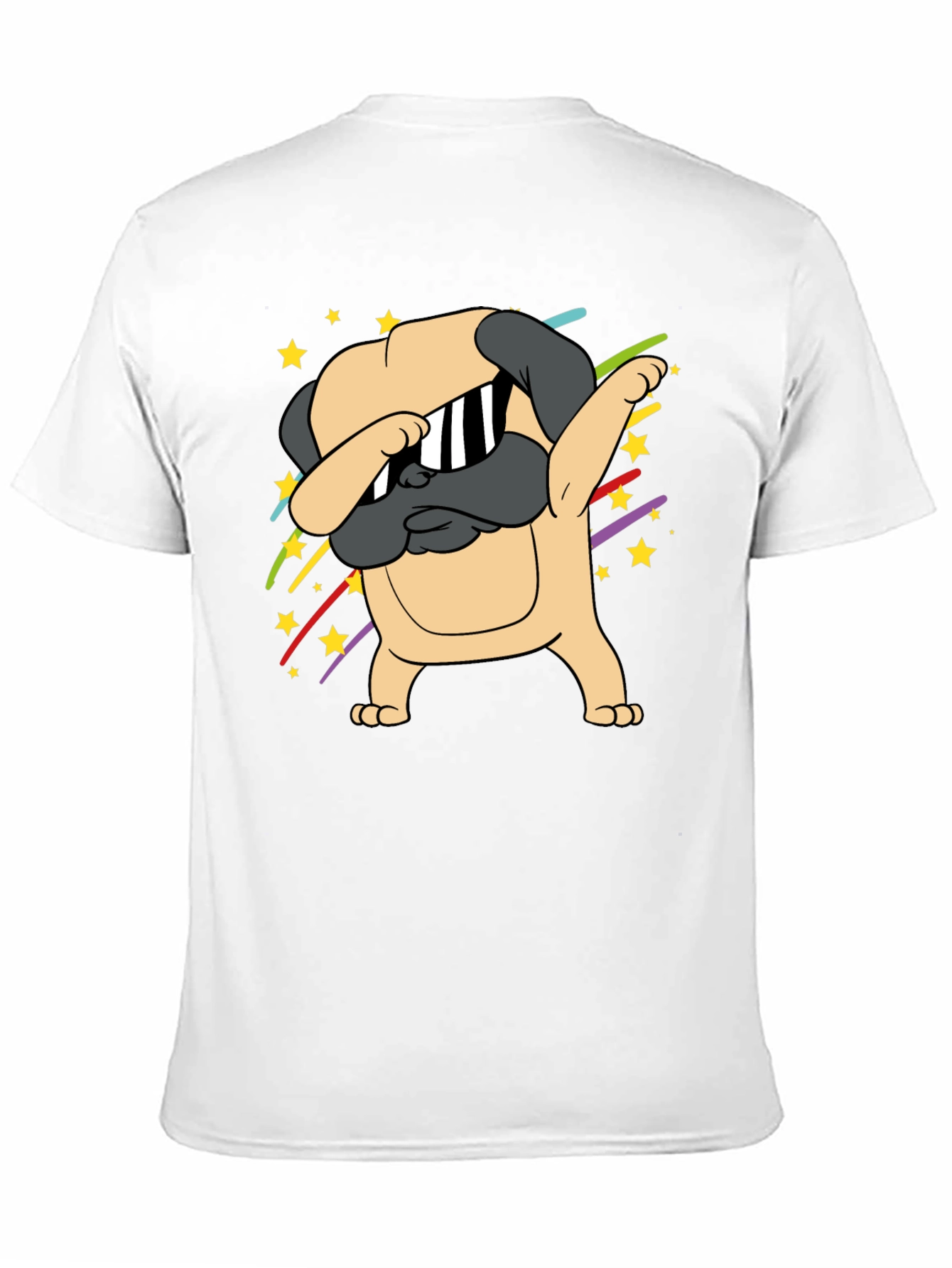 Dabbing Pug Graphic Tee - Trendy Dog Lover Shirt