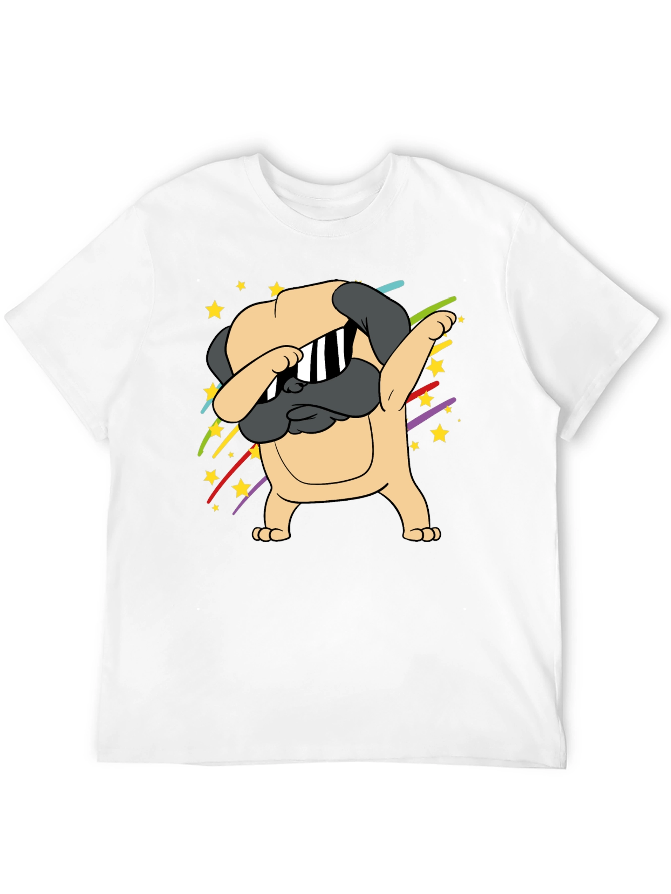 Dabbing Pug Graphic Tee - Trendy Dog Lover Shirt