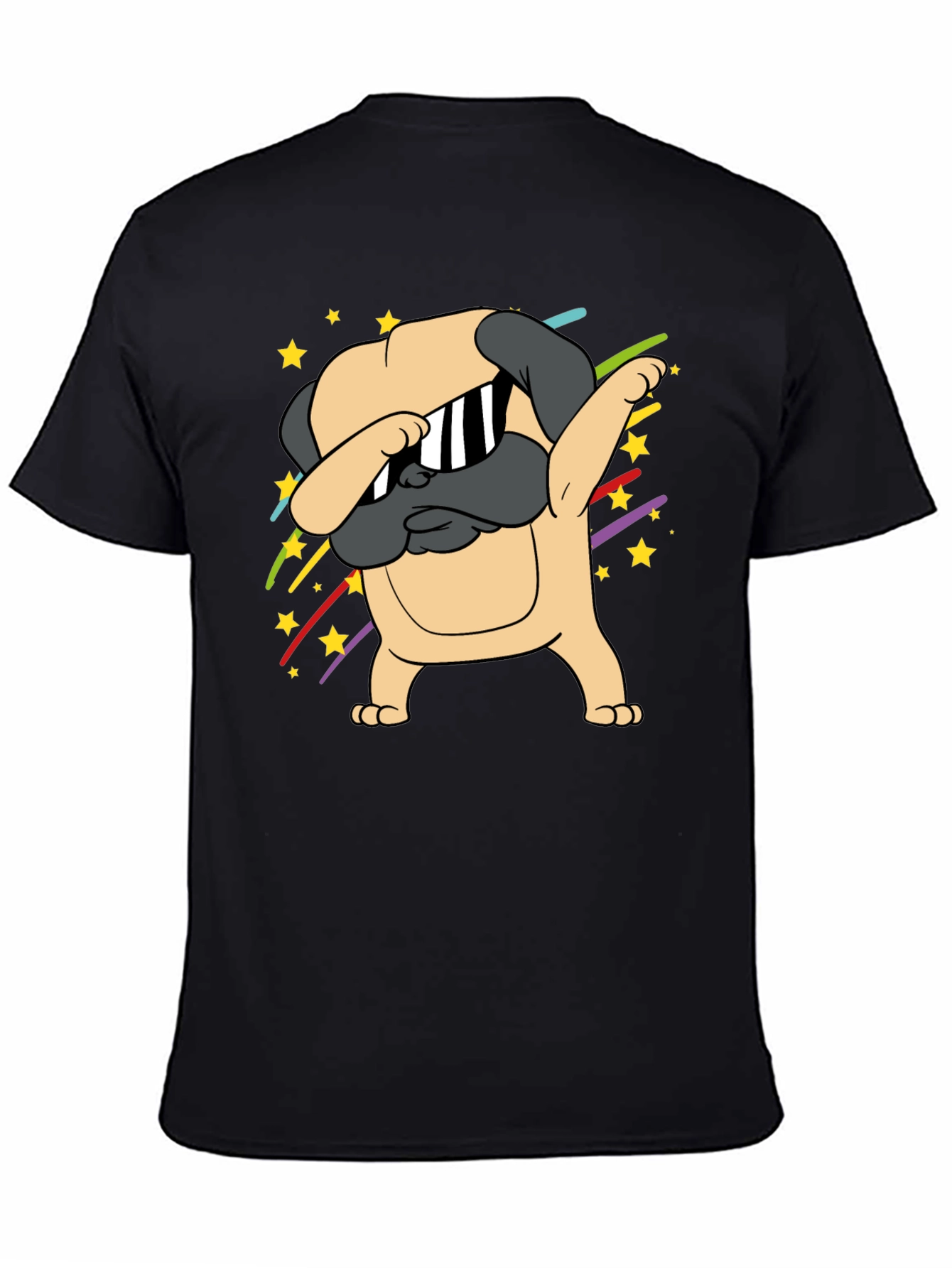 Dabbing Pug Graphic Tee - Trendy Dog Lover Shirt