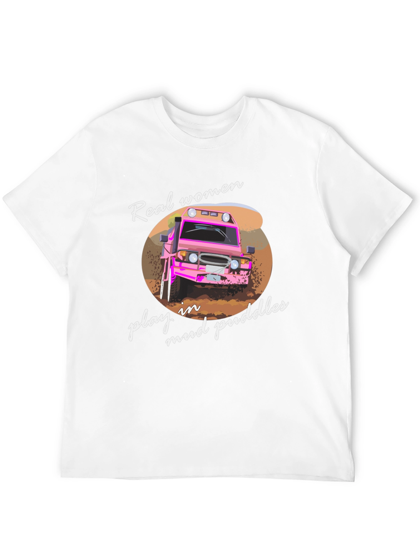 Real Women Mud Puddles Black T-Shirt