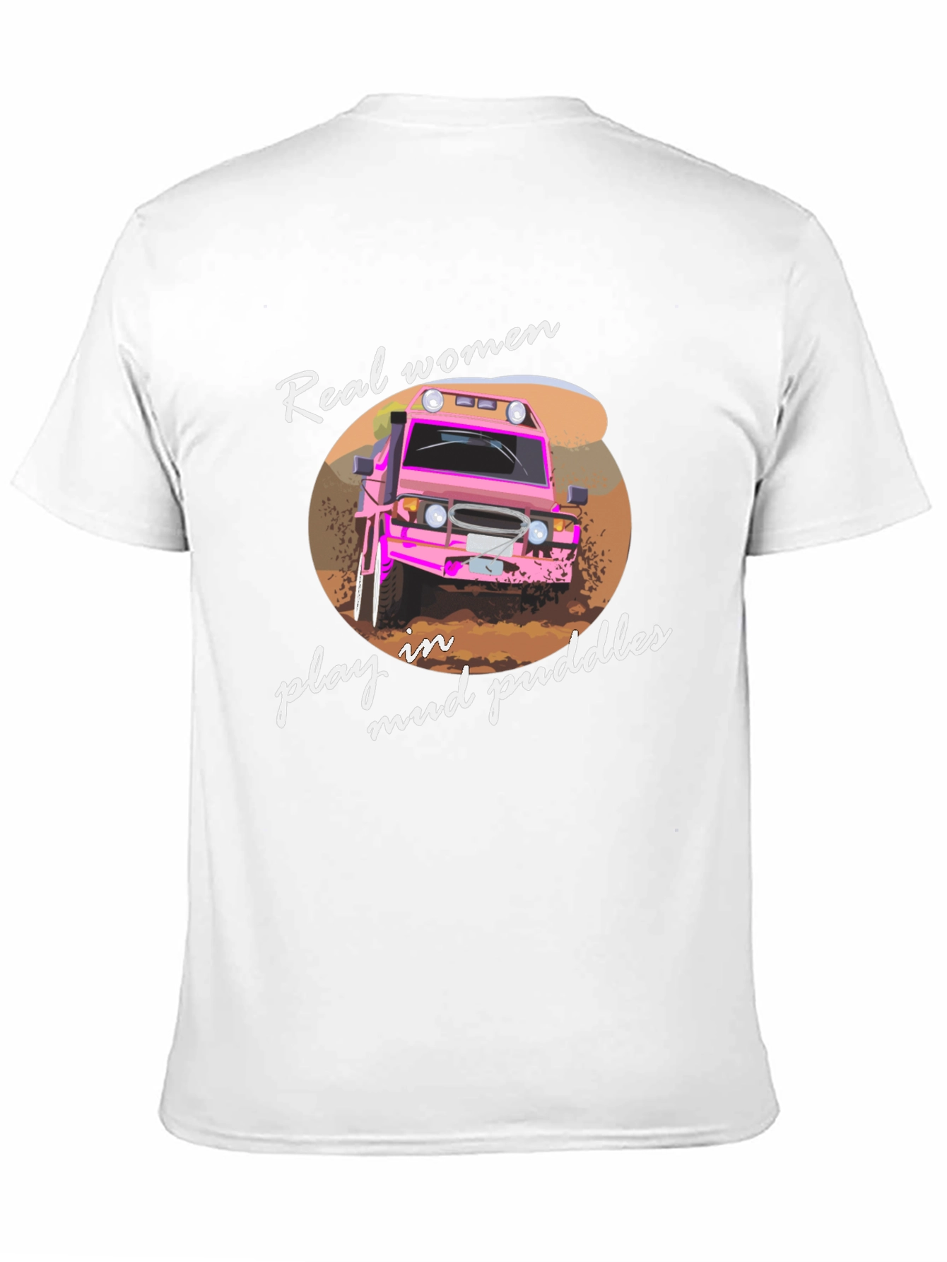 Real Women Mud Puddles Black T-Shirt