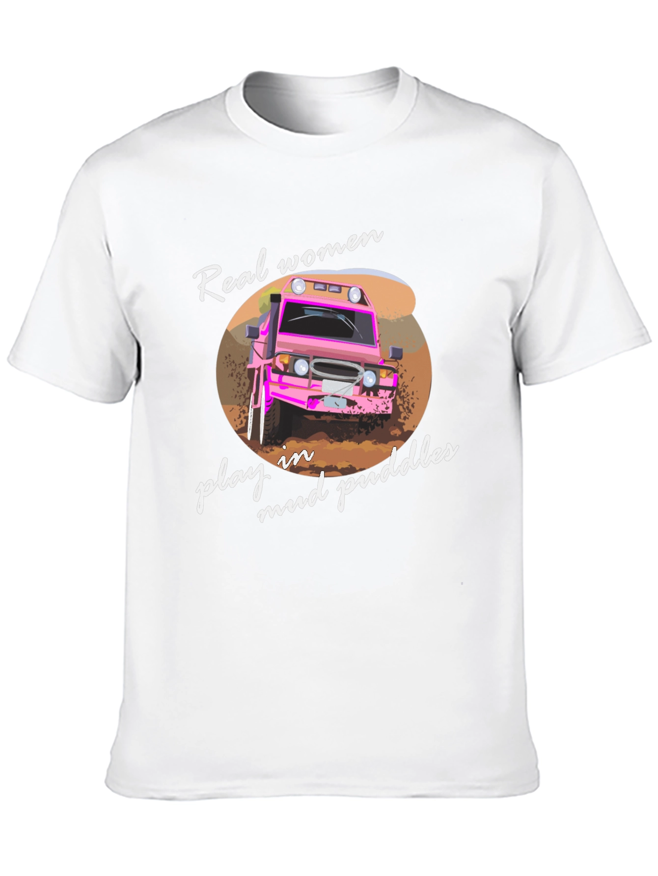 Real Women Mud Puddles Black T-Shirt