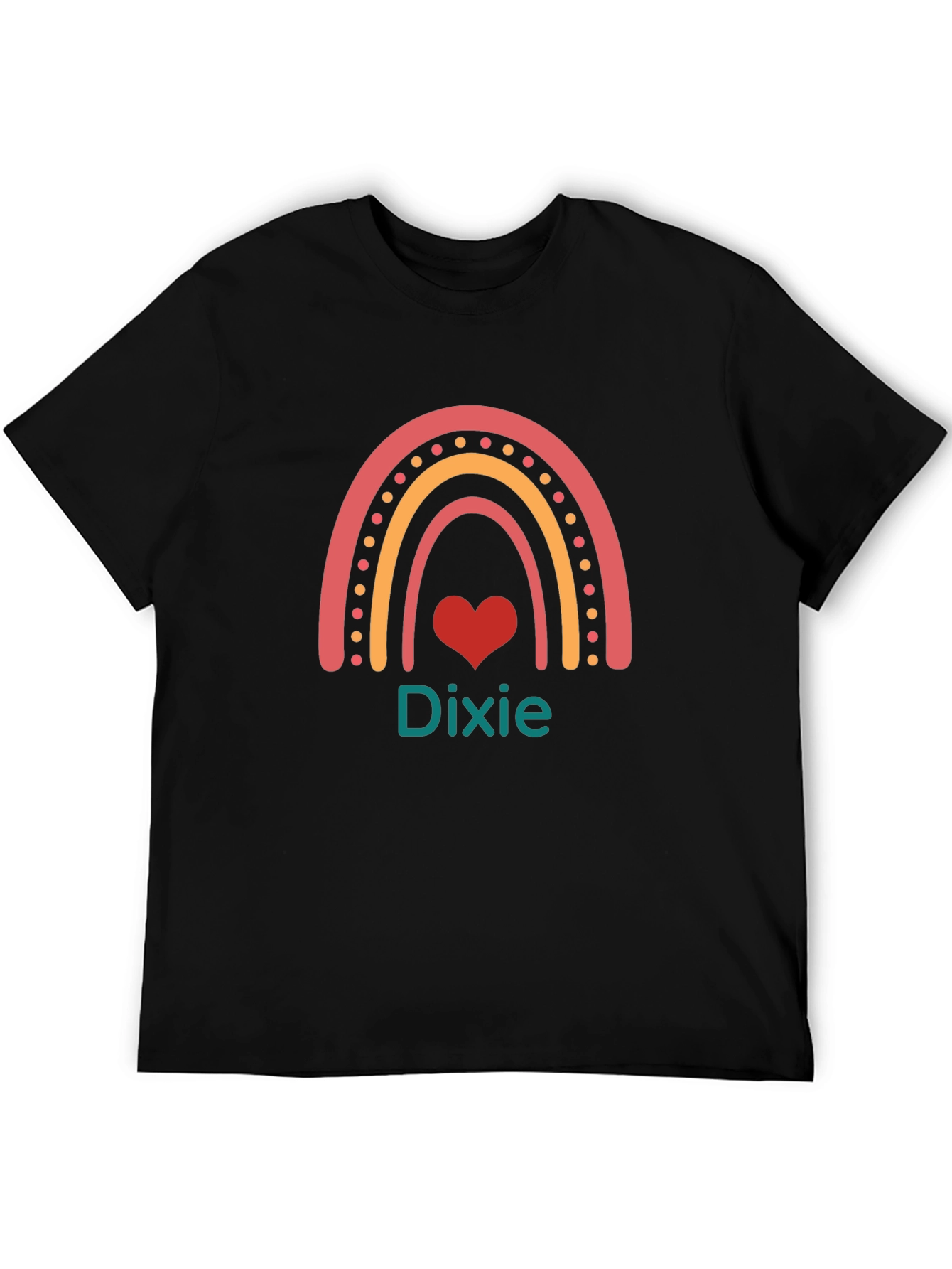 Dixie Rainbow Heart Graphic Tee - Unisex