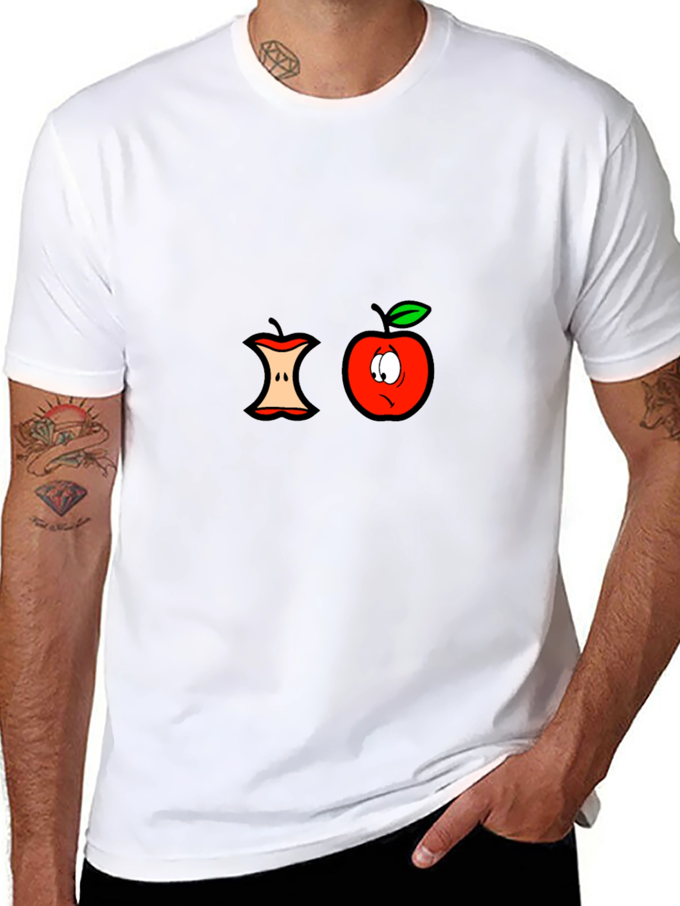 Funny Apple Core Graphic Tee