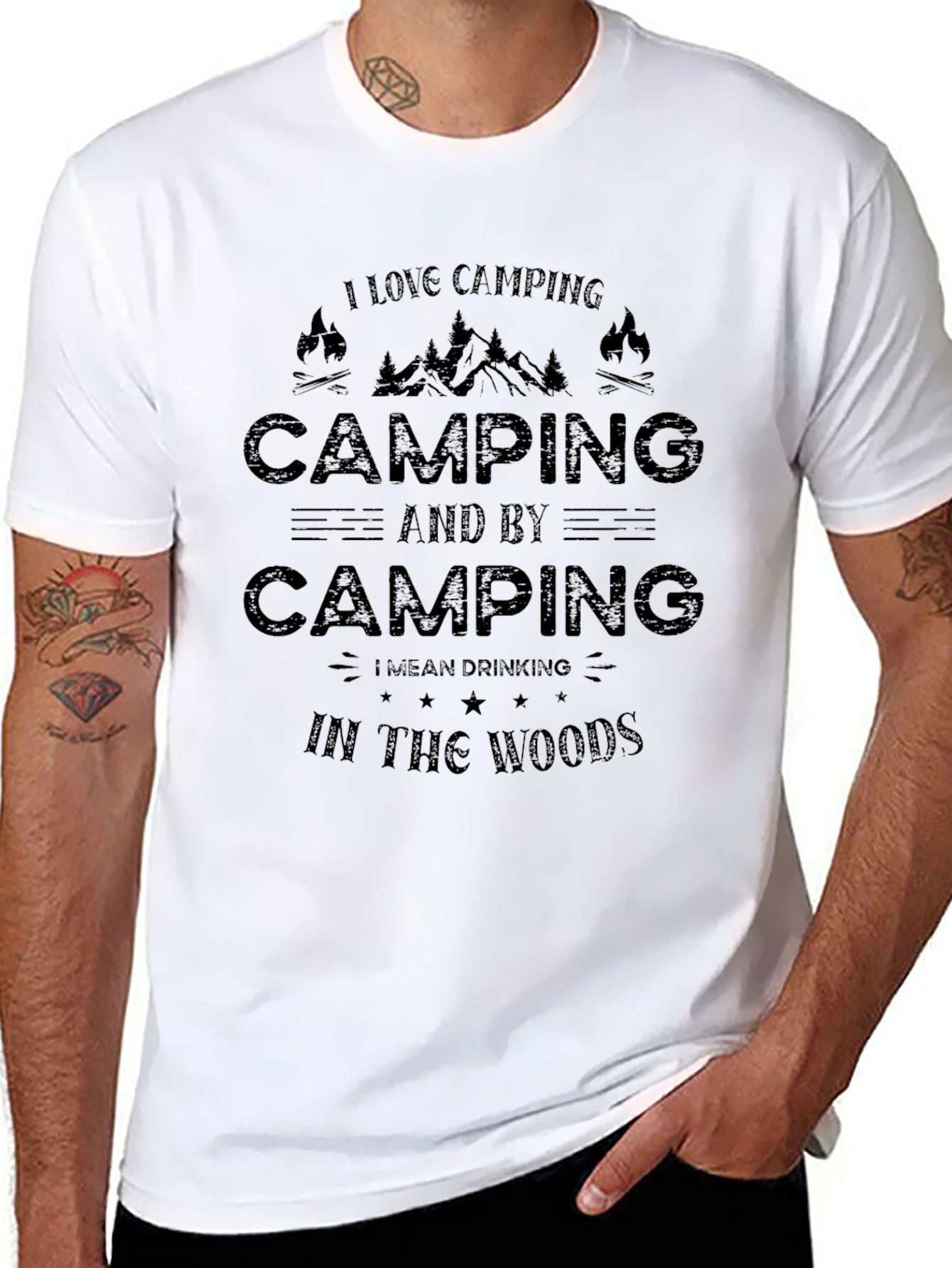 Camping & Drinking in the Woods Graphic Tee