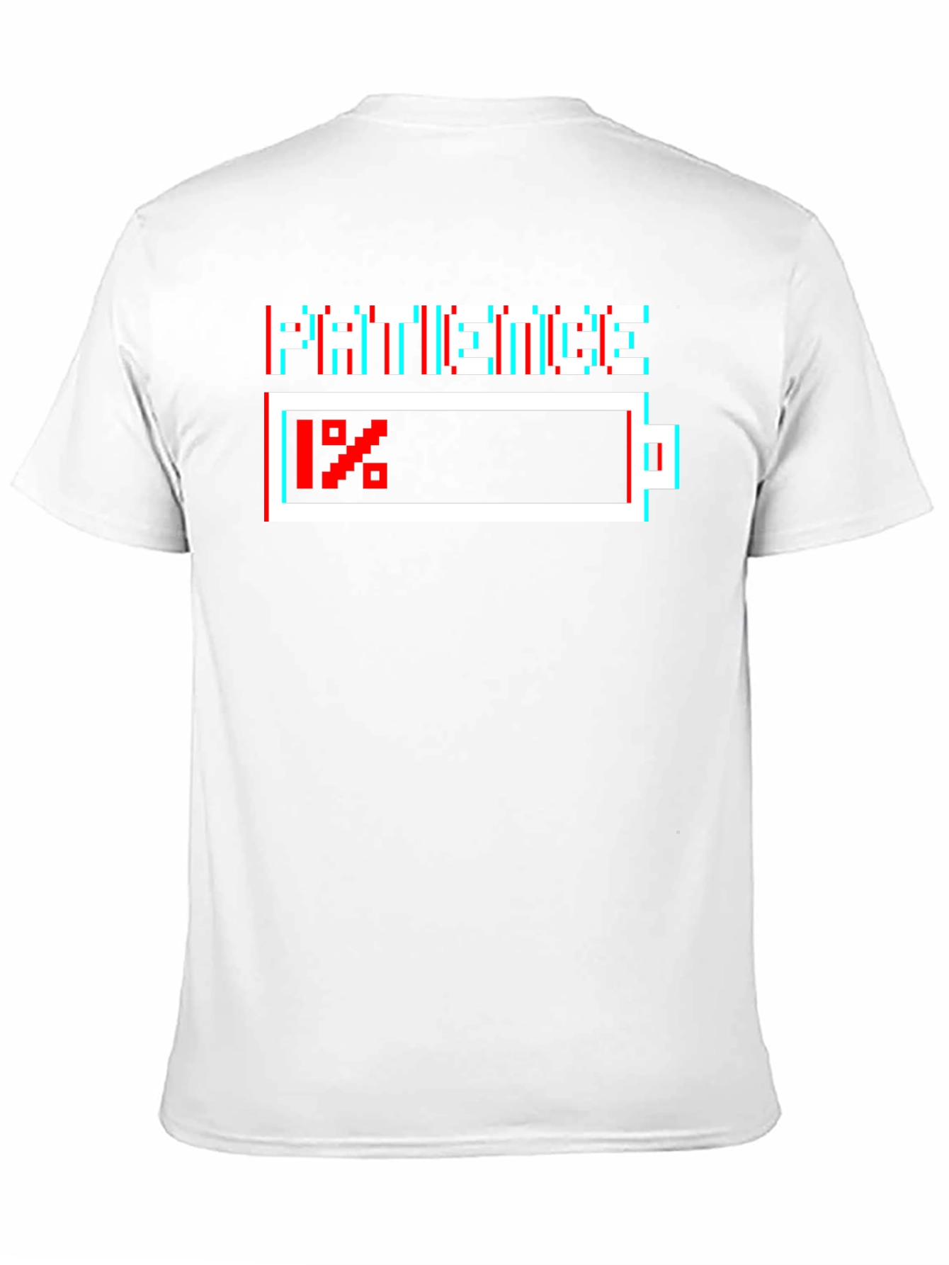 Patience 1% Battery Black Graphic T-Shirt