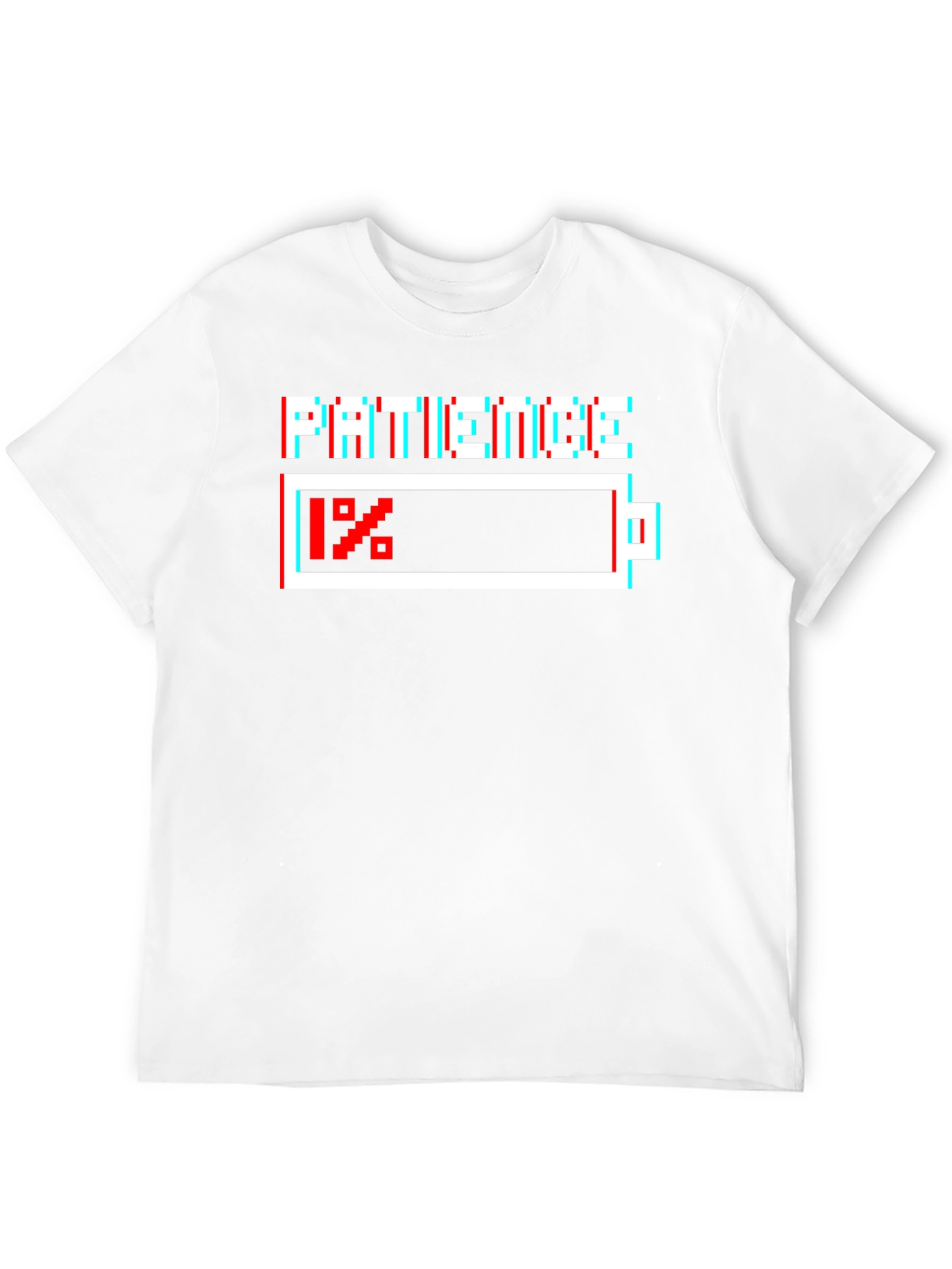 Patience 1% Battery Black Graphic T-Shirt